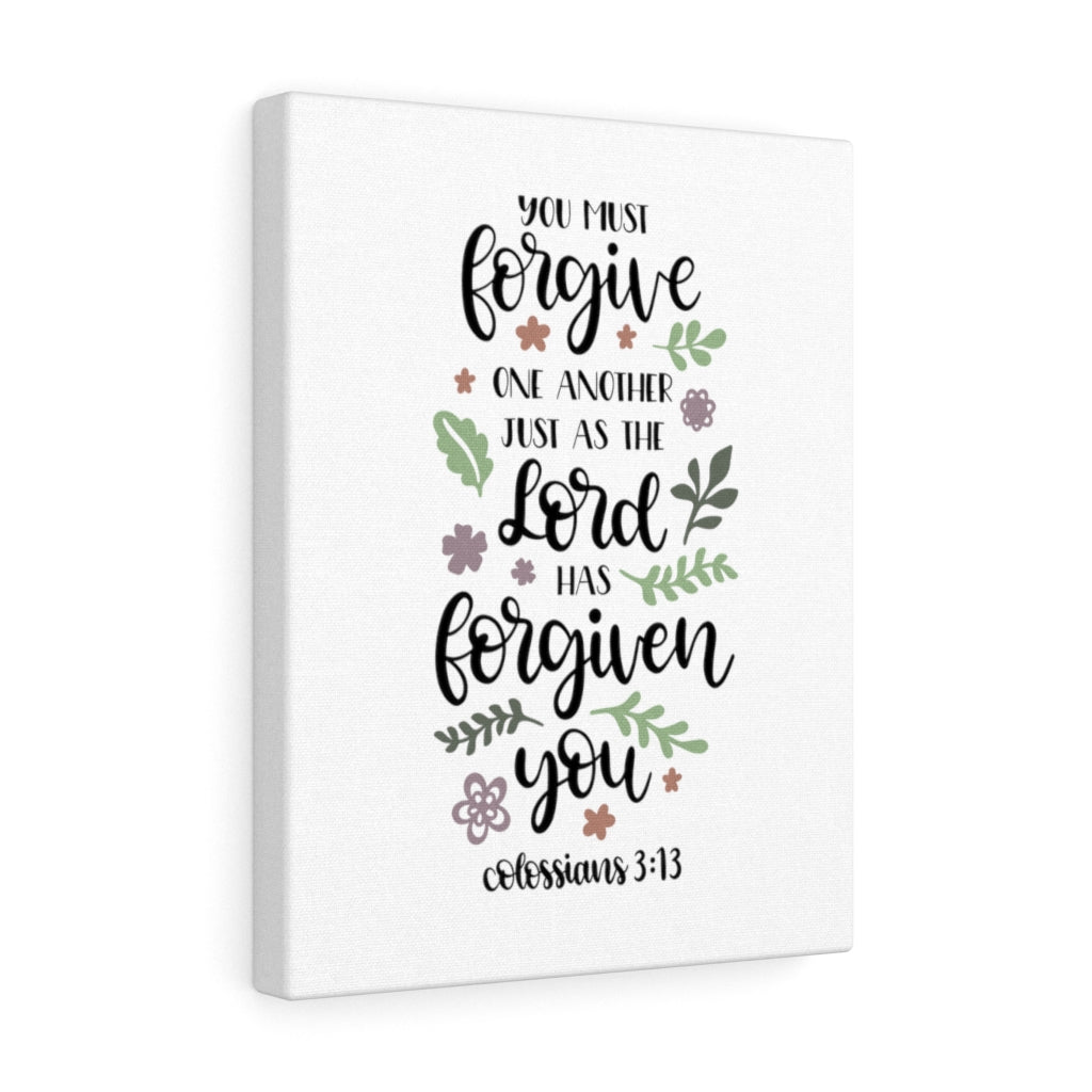 Scripture Walls Forgive One Another Colossians 3:13 Bible Verse Canvas Christian Wall Art Ready to Hang Unframed-Express Your Love Gifts