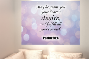 Scripture Walls Fulfill All Your Counsel Psalm 20:4 Christian Home Decor Bible Art Unframed-Express Your Love Gifts