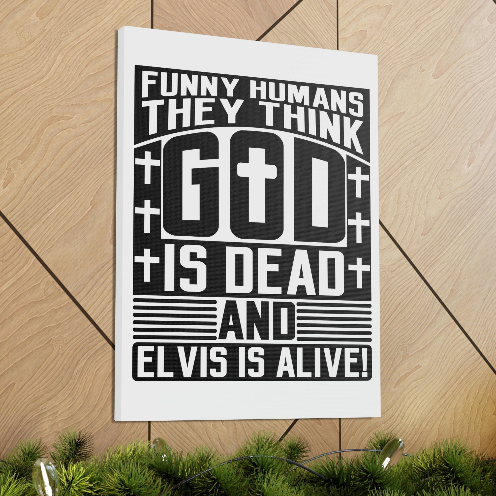 Scripture Walls Funny Humans They Think God Is Dead Revelation 1:18 Christian Wall Art Bible Verse Print Ready to Hang Unframed-Express Your Love Gifts