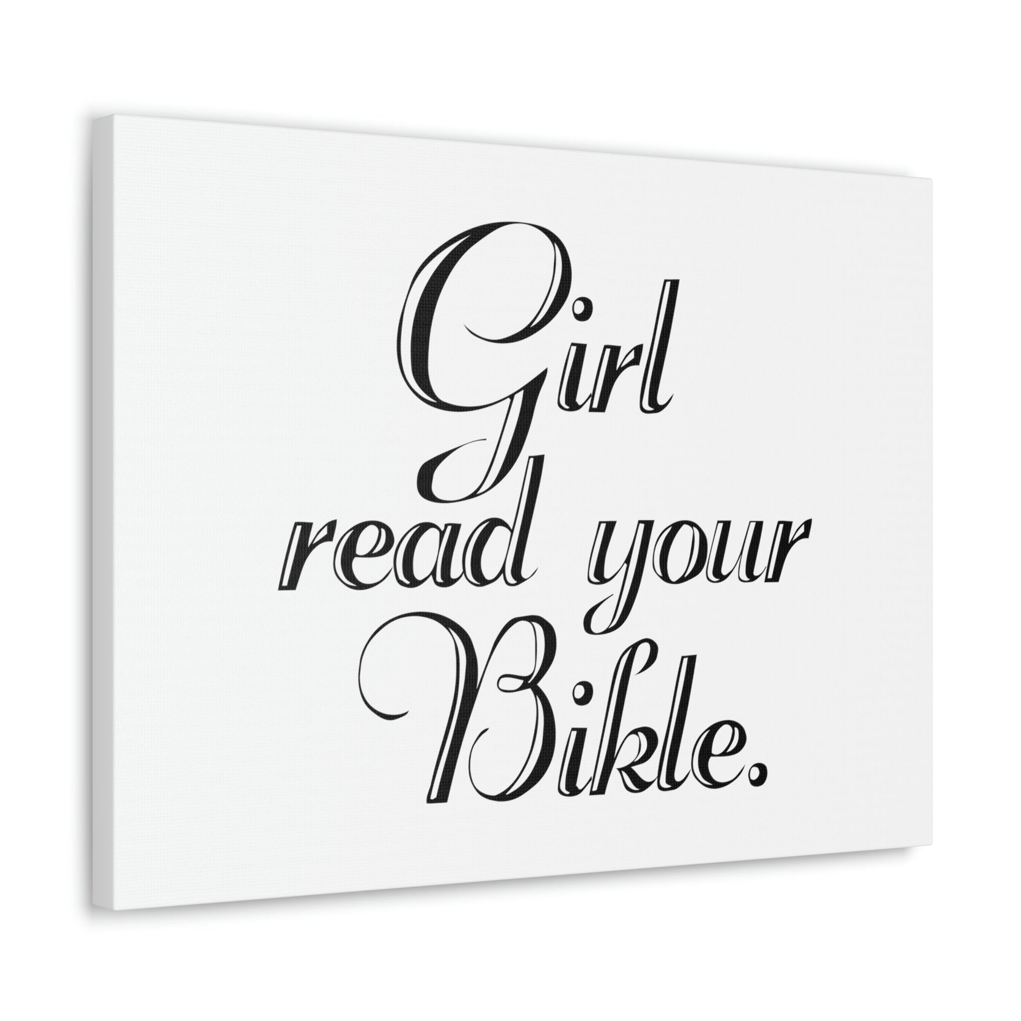 Scripture Walls Girl, Read Your Bible Joshua 1:8 Christian Wall Art Bible Verse Print Ready to Hang Unframed-Express Your Love Gifts