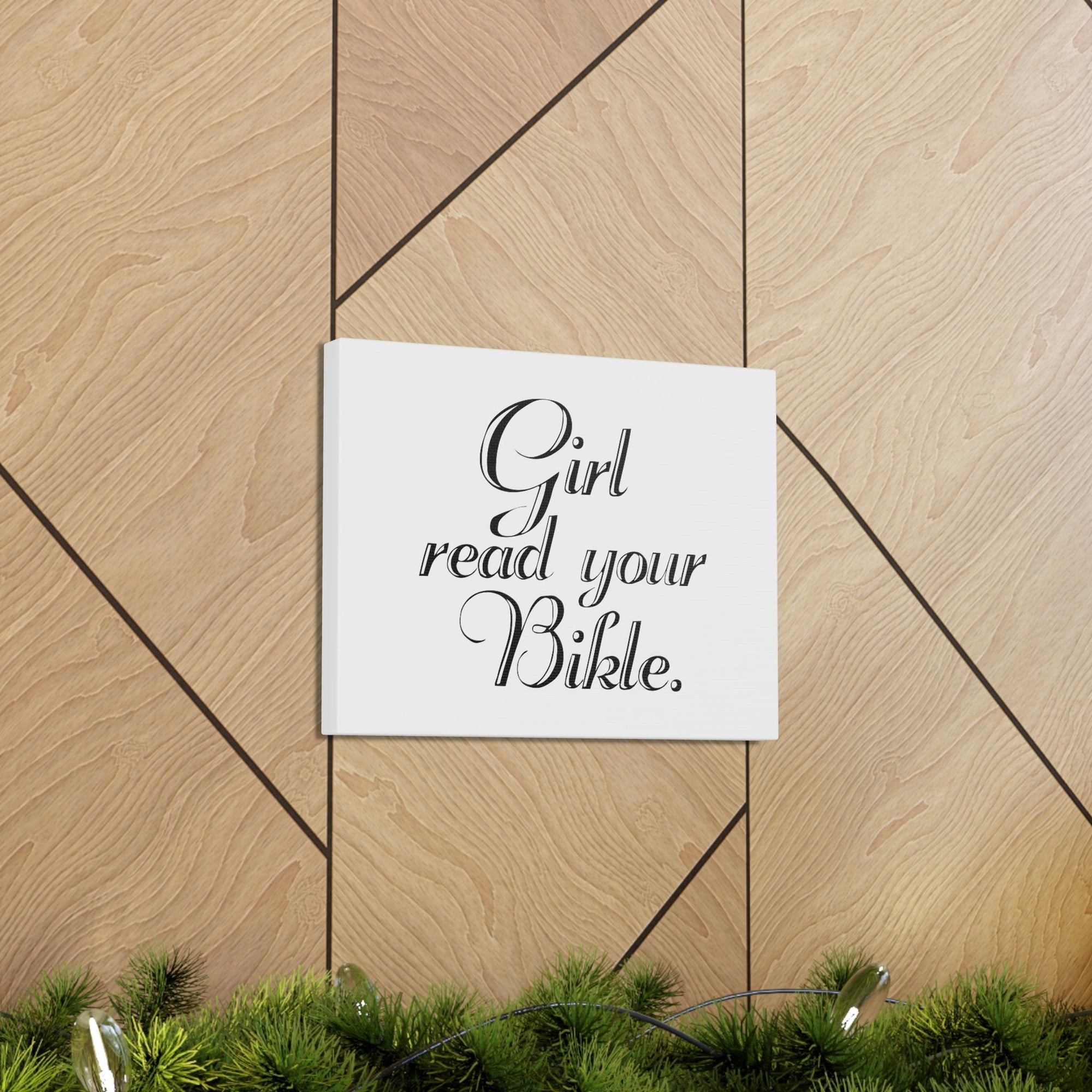 Scripture Walls Girl, Read Your Bible Joshua 1:8 Christian Wall Art Bible Verse Print Ready to Hang Unframed-Express Your Love Gifts