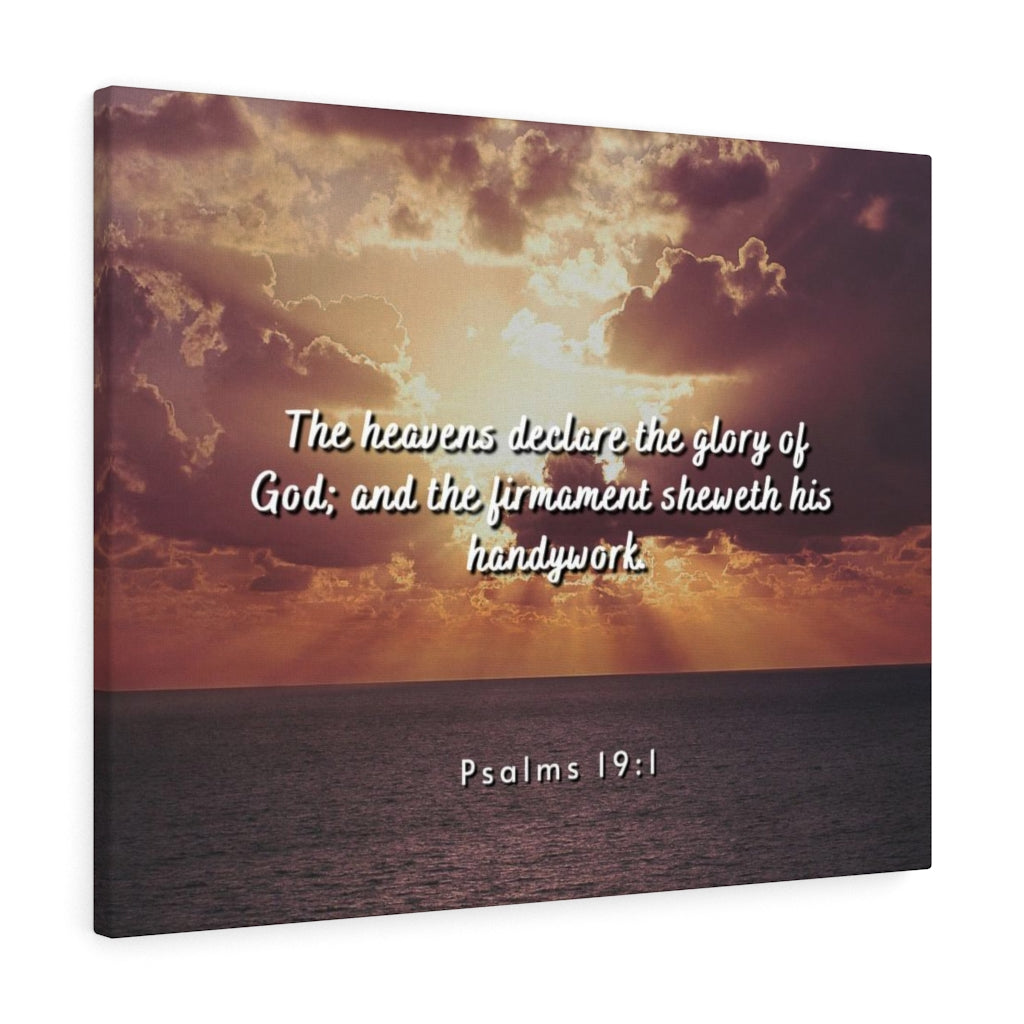 Scripture Walls Glory Of God Psalms 19:1 Bible Verse Canvas Christian Wall Art Ready to Hang Unframed-Express Your Love Gifts