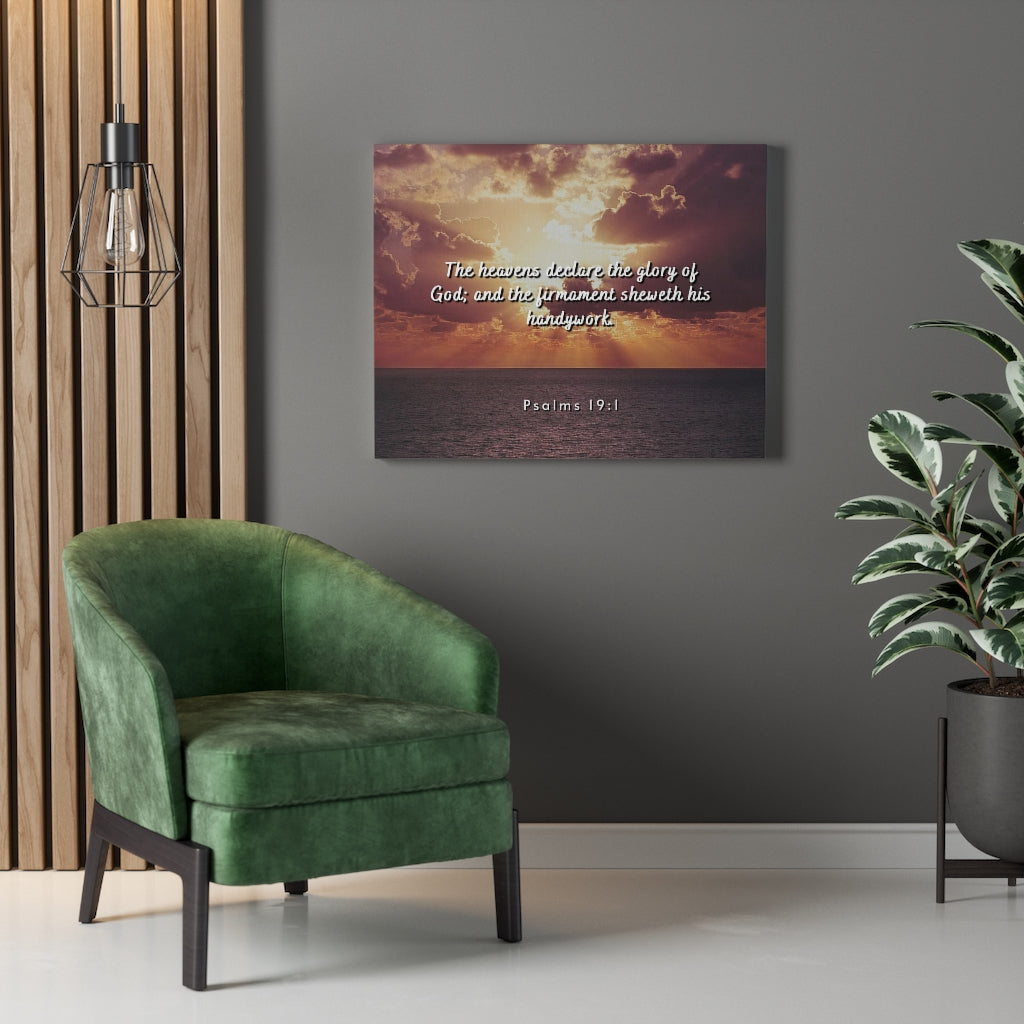 Scripture Walls Glory Of God Psalms 19:1 Bible Verse Canvas Christian Wall Art Ready to Hang Unframed-Express Your Love Gifts