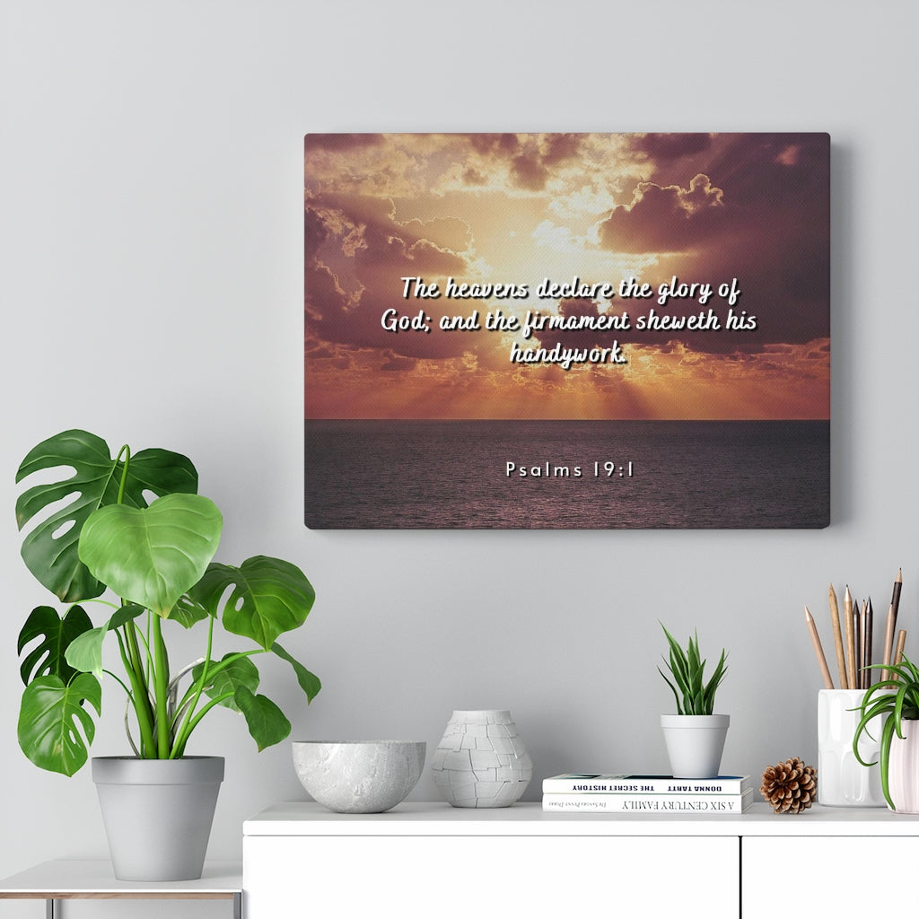 Scripture Walls Glory Of God Psalms 19:1 Bible Verse Canvas Christian Wall Art Ready to Hang Unframed-Express Your Love Gifts