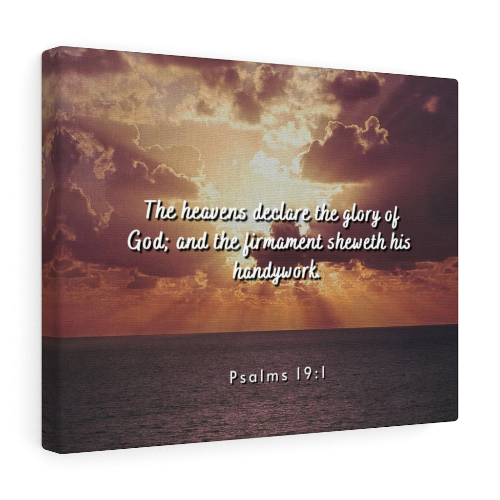 Scripture Walls Glory Of God Psalms 19:1 Bible Verse Canvas Christian Wall Art Ready to Hang Unframed-Express Your Love Gifts