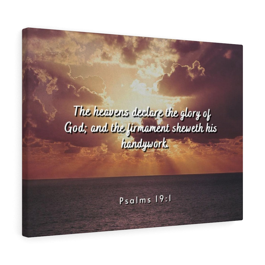 Scripture Walls Glory Of God Psalms 19:1 Bible Verse Canvas Christian Wall Art Ready to Hang Unframed-Express Your Love Gifts