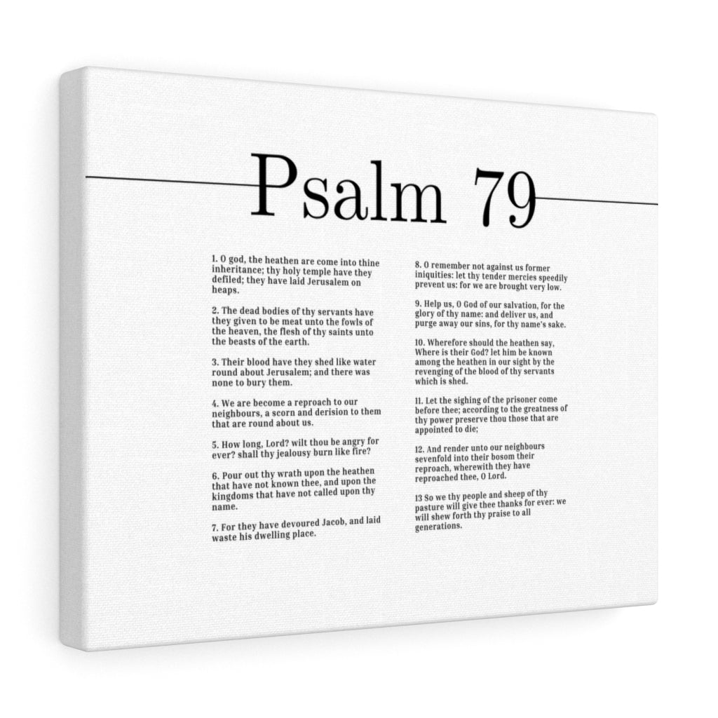 Scripture Walls Glory Of Thy Name Psalm 79 Bible Verse Canvas Christian Wall Art Ready to Hang Unframed-Express Your Love Gifts