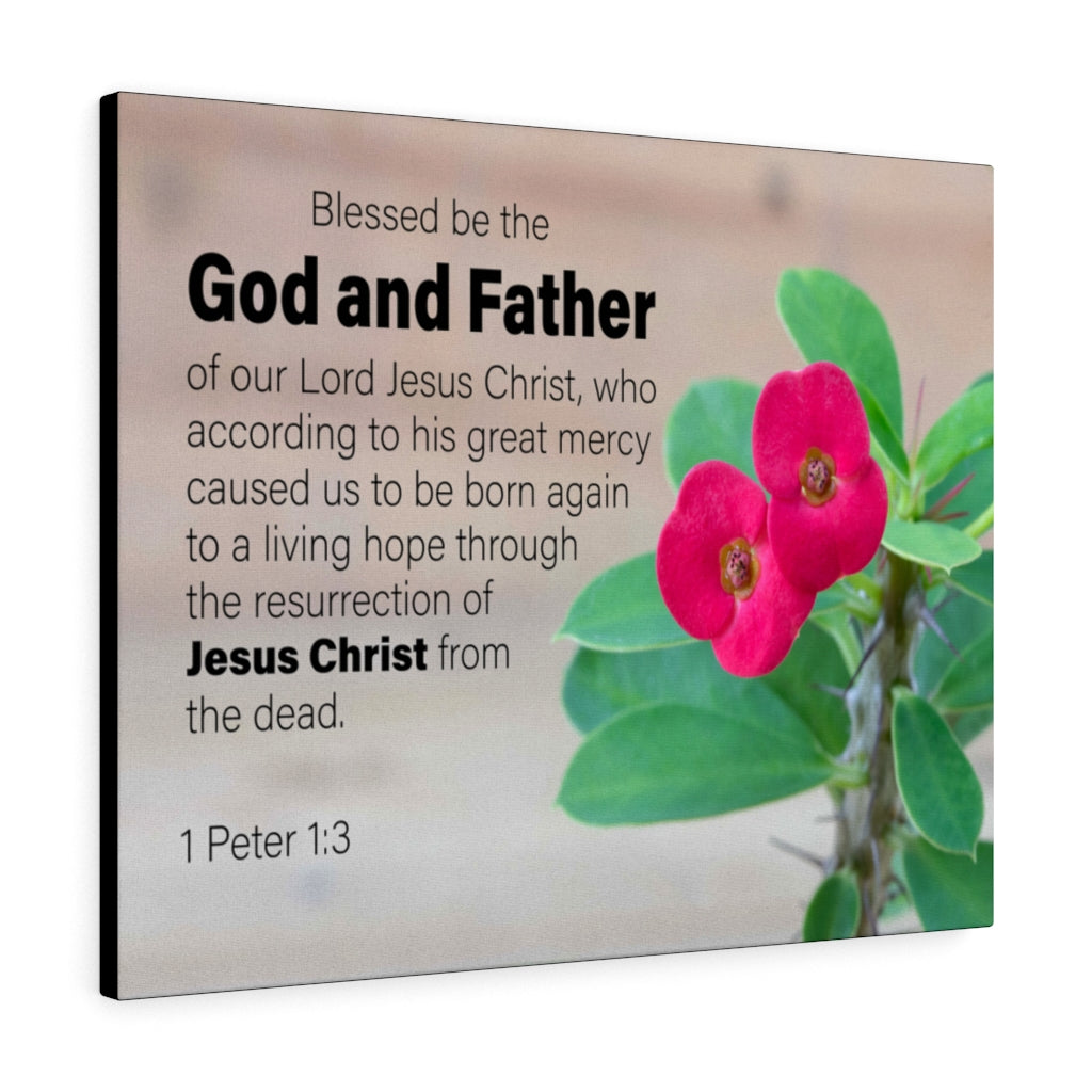Scripture Walls God and Father 1 Peter 1:3Wall Art Christian Home Decor Unframed-Express Your Love Gifts