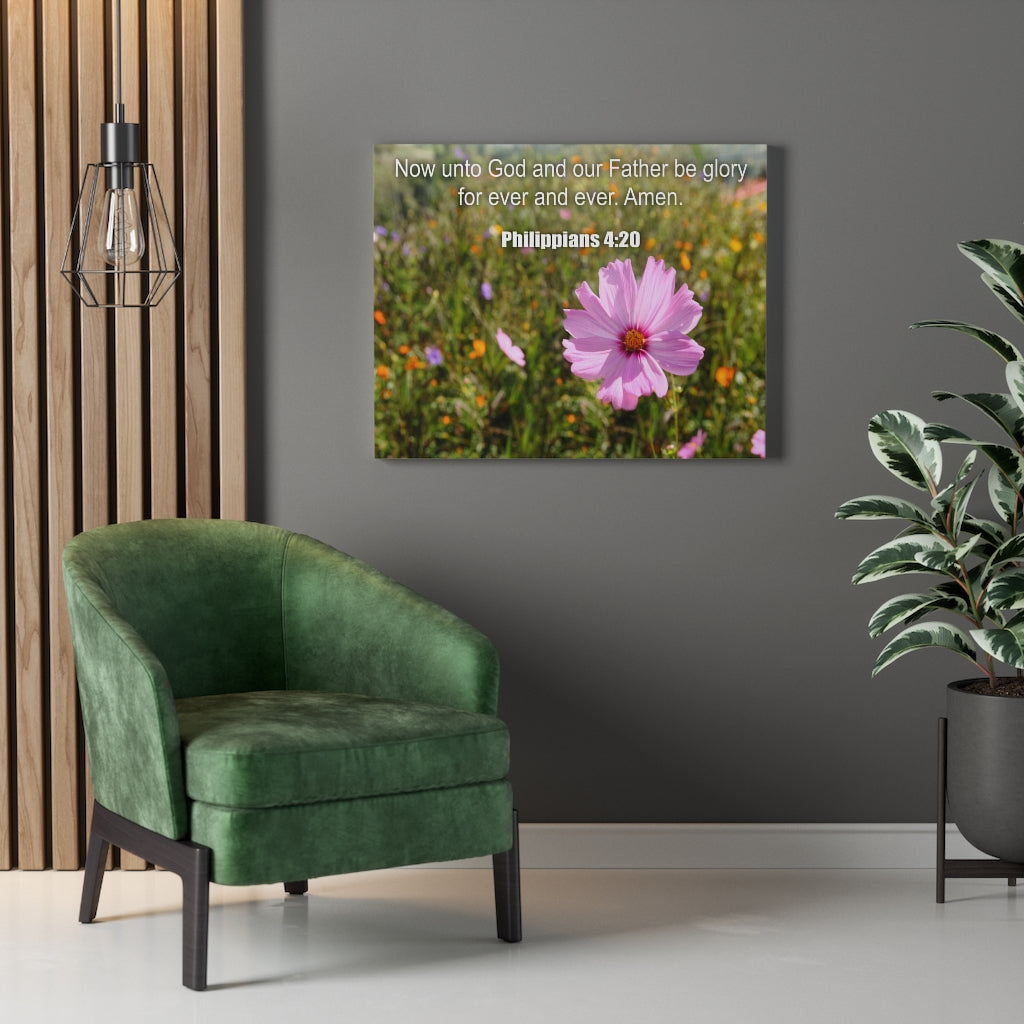 Scripture Walls God And Our Father Philippians 4:20 Bible Verse Canvas Christian Wall Art Ready to Hang Unframed-Express Your Love Gifts