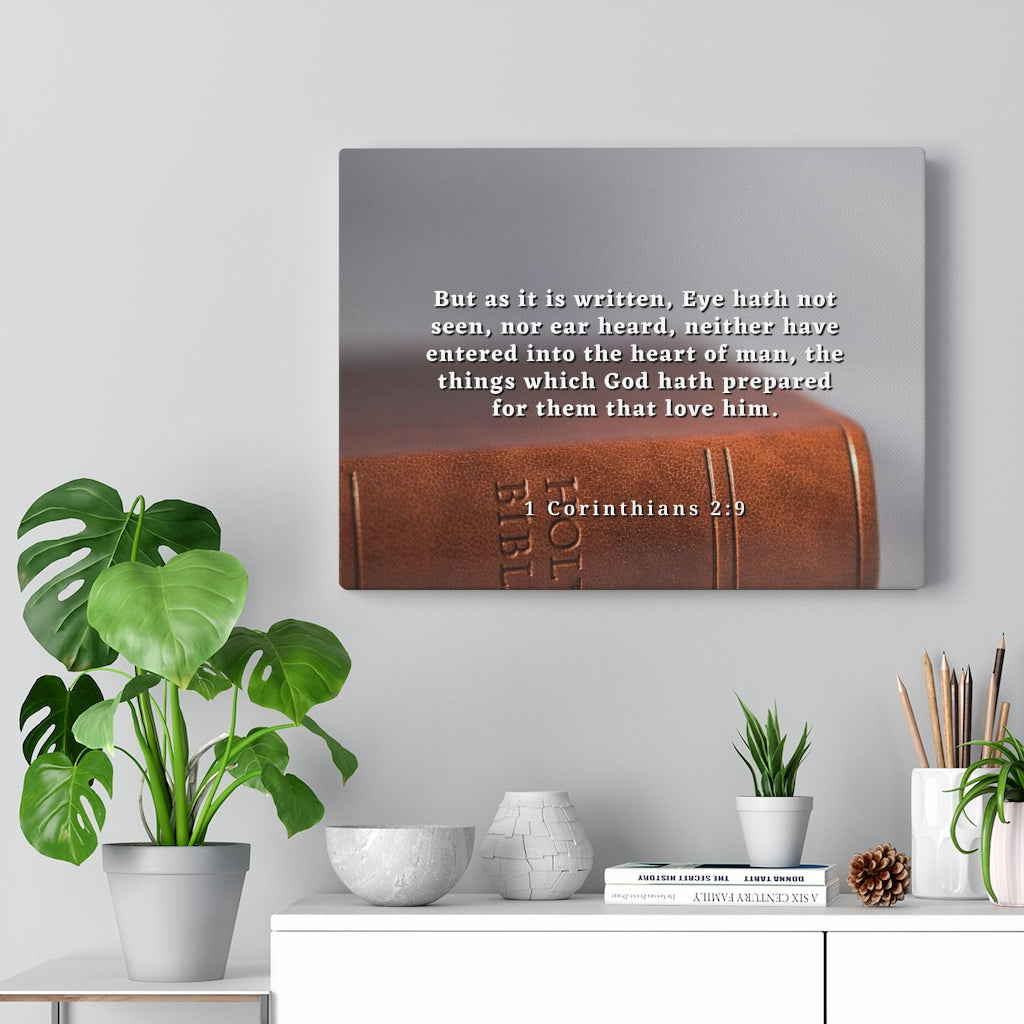 Scripture Walls God Hath PrepAred 1 Corinthians Bible Verse Canvas Christian Wall Art Ready to Hang Unframed-Express Your Love Gifts