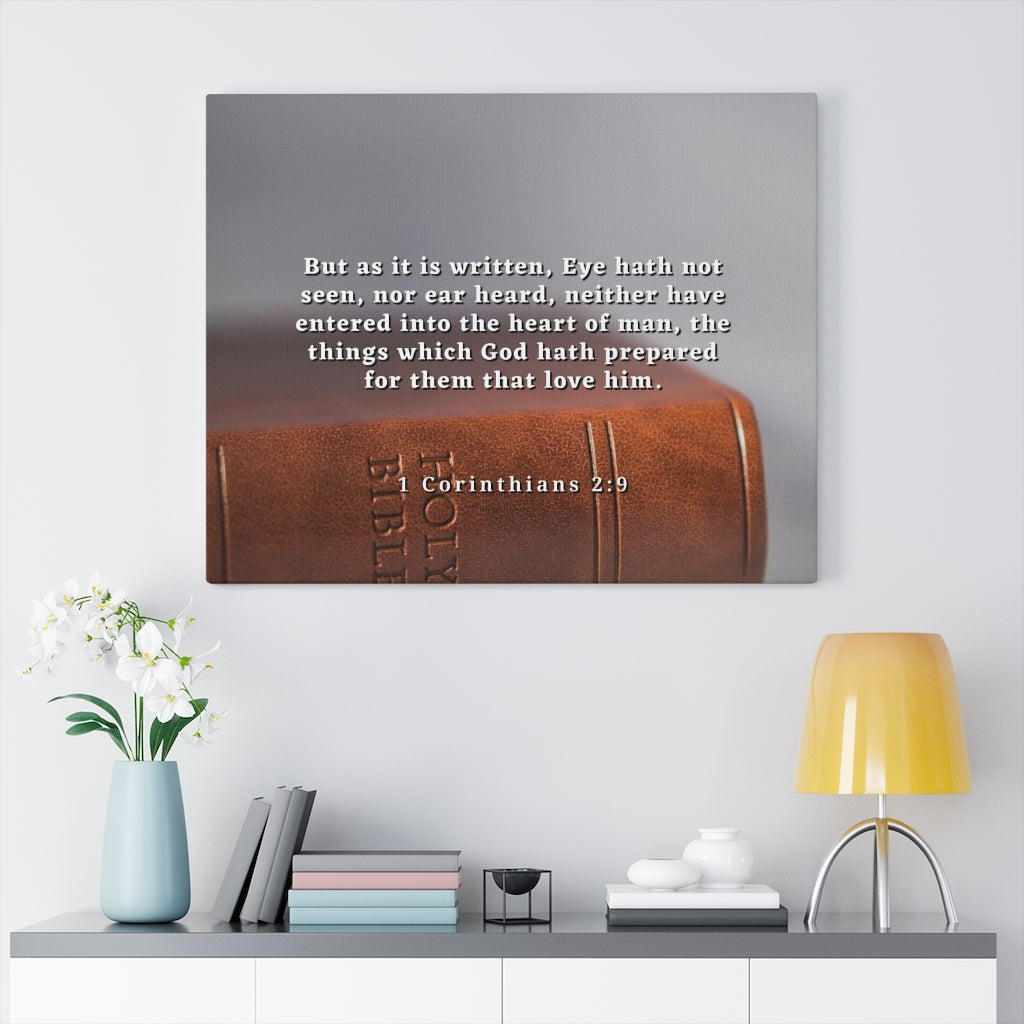 Scripture Walls God Hath PrepAred 1 Corinthians Bible Verse Canvas Christian Wall Art Ready to Hang Unframed-Express Your Love Gifts