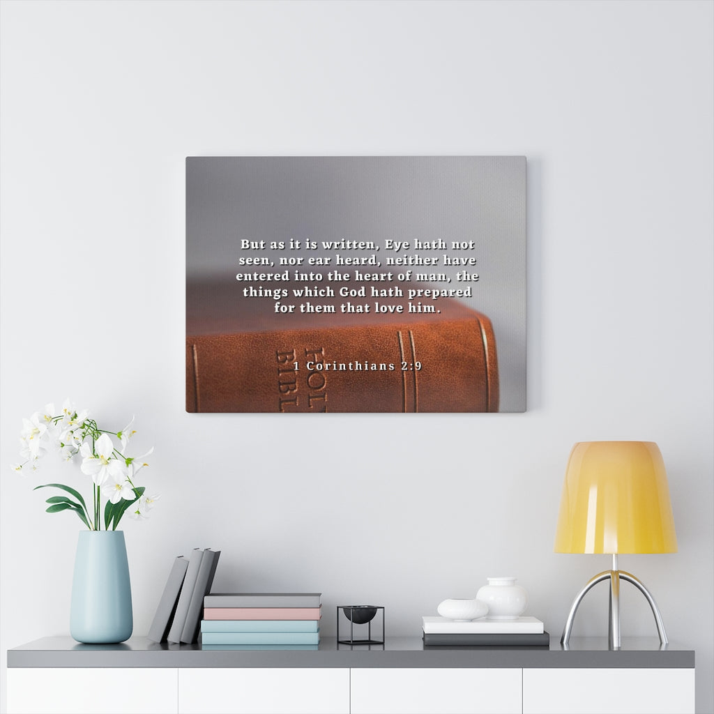 Scripture Walls God Hath PrepAred 1 Corinthians Bible Verse Canvas Christian Wall Art Ready to Hang Unframed-Express Your Love Gifts