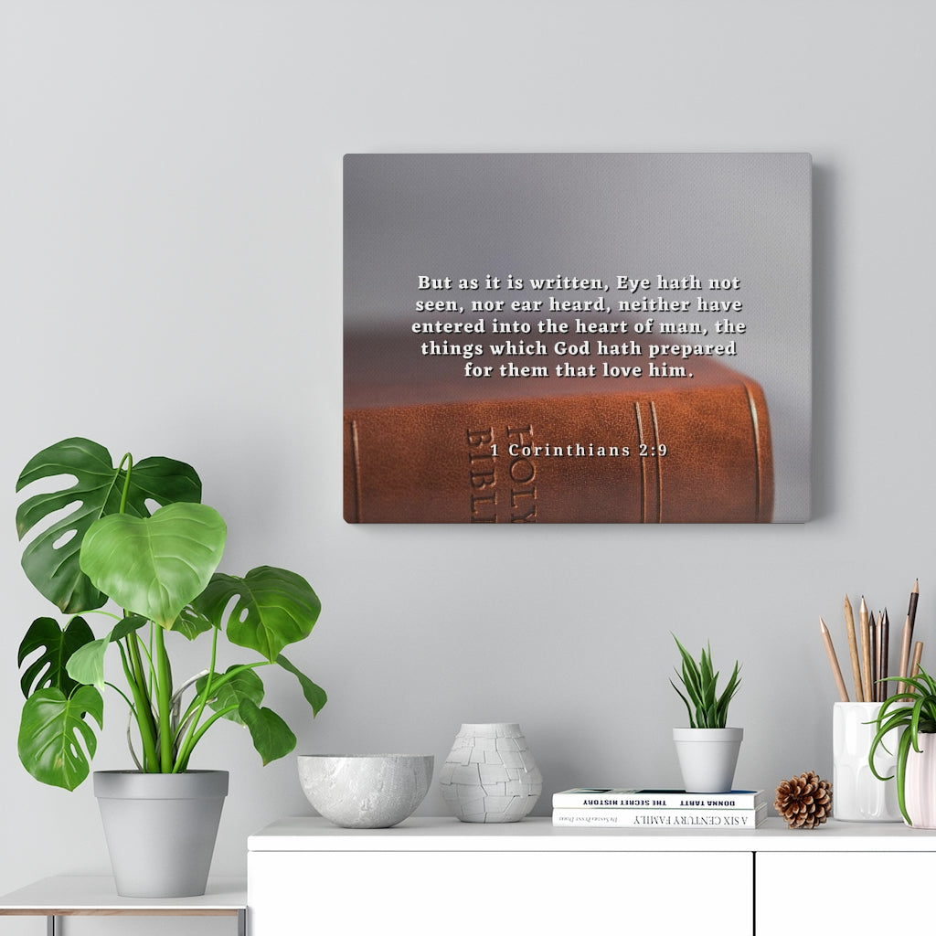 Scripture Walls God Hath PrepAred 1 Corinthians Bible Verse Canvas Christian Wall Art Ready to Hang Unframed-Express Your Love Gifts