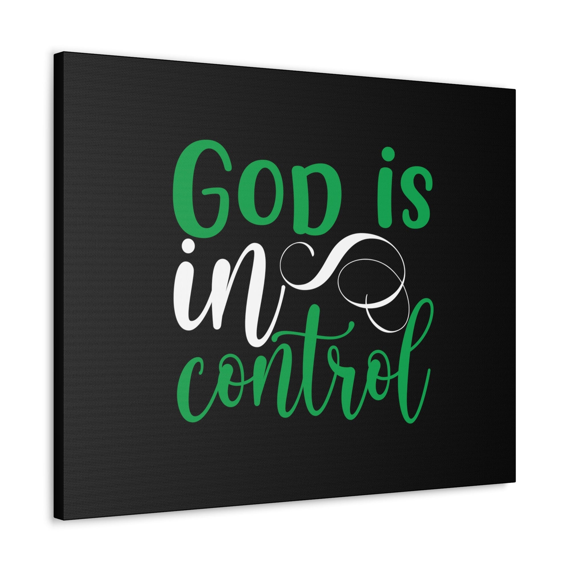 Scripture Walls God Is In Control Psalm 27:1 Green Christian Wall Art Bible Verse Print Ready to Hang Unframed-Express Your Love Gifts