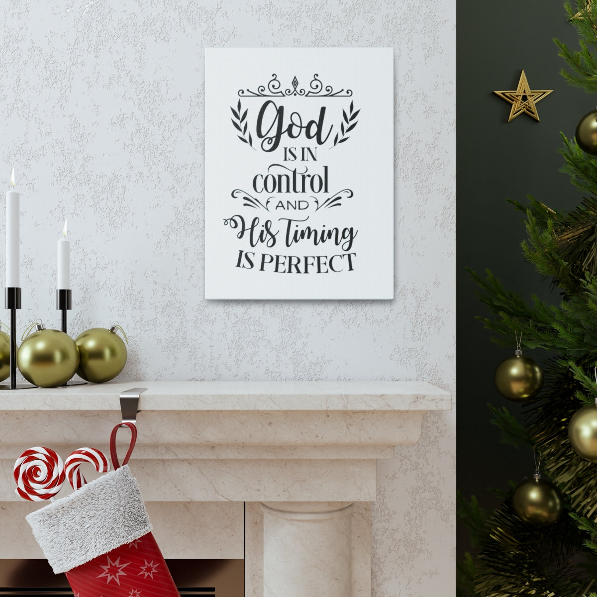 Scripture Walls God Is In Proverbs 16:9 Christian Wall Art Print Ready to Hang Unframed-Express Your Love Gifts