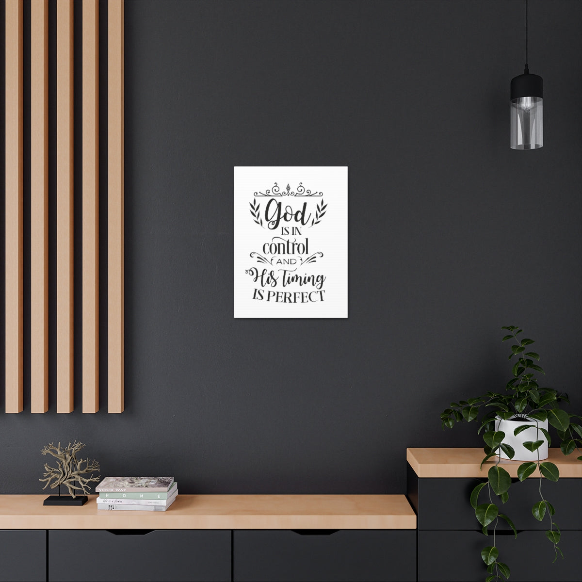 Scripture Walls God Is In Proverbs 16:9 Christian Wall Art Print Ready to Hang Unframed-Express Your Love Gifts