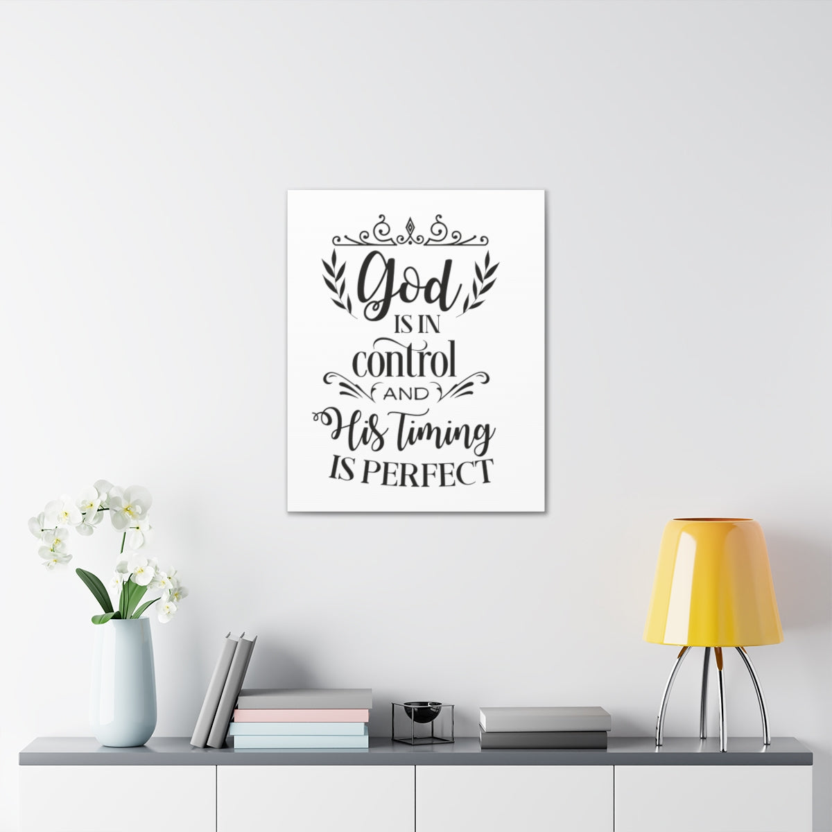 Scripture Walls God Is In Proverbs 16:9 Christian Wall Art Print Ready to Hang Unframed-Express Your Love Gifts