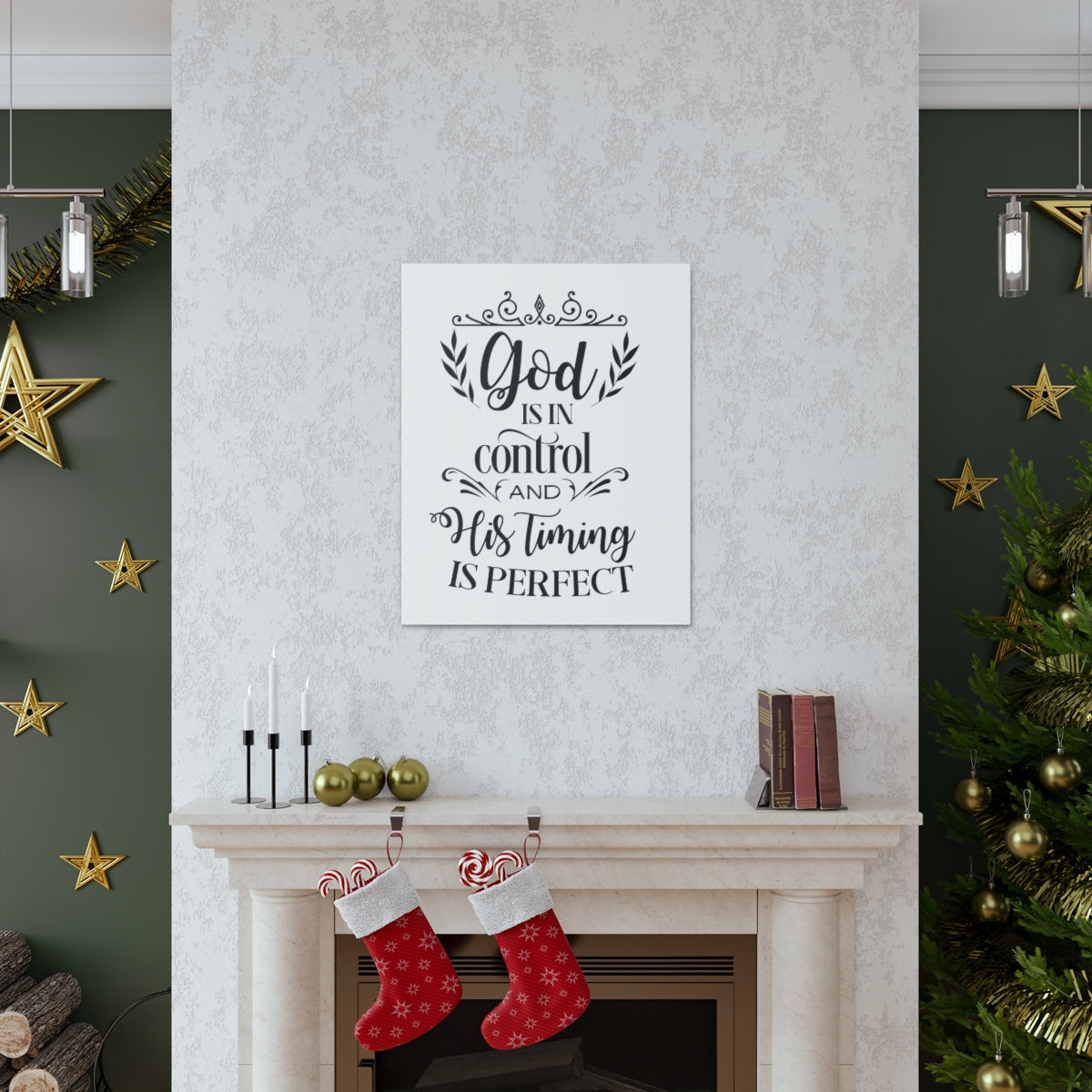 Scripture Walls God Is In Proverbs 16:9 Christian Wall Art Print Ready to Hang Unframed-Express Your Love Gifts