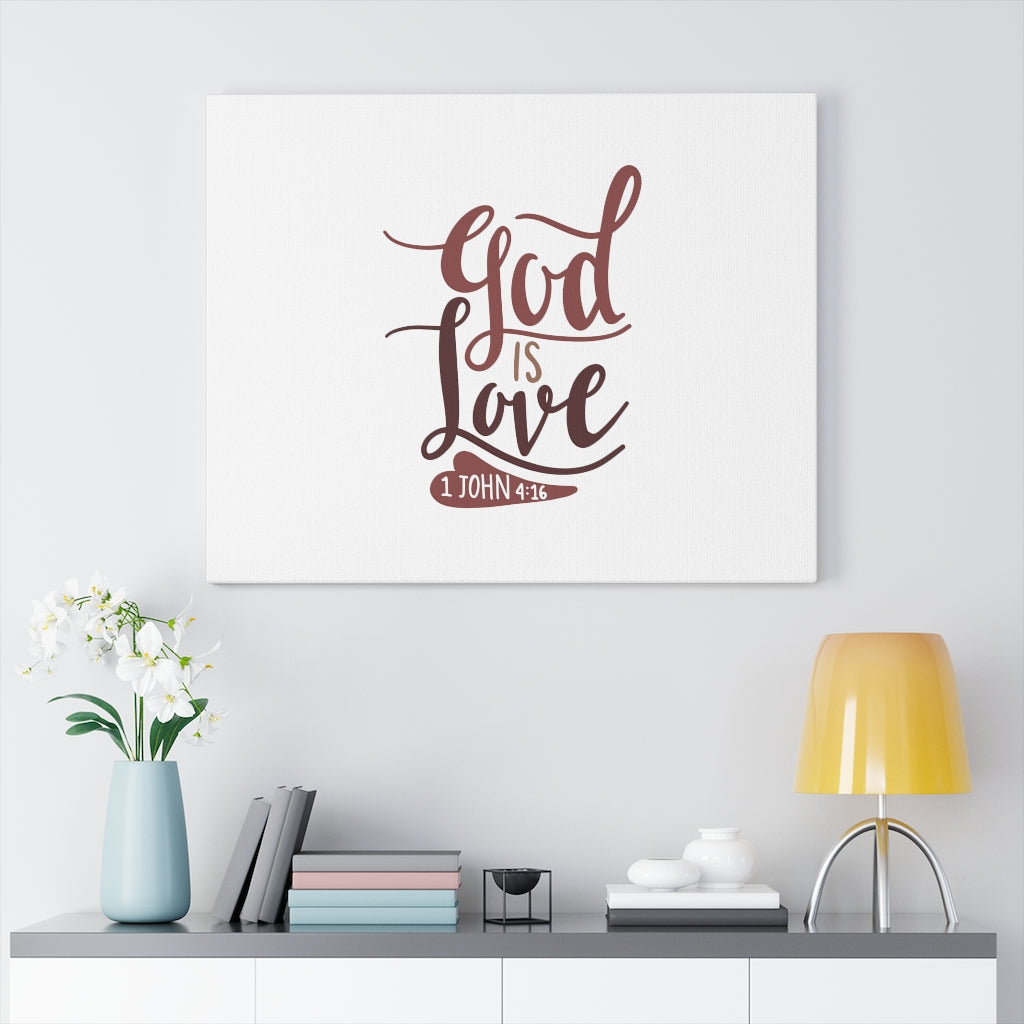 Scripture Walls God Is Love 1 John 4:16 Bible Verse Canvas Christian Wall Art Ready to Hang Unframed-Express Your Love Gifts