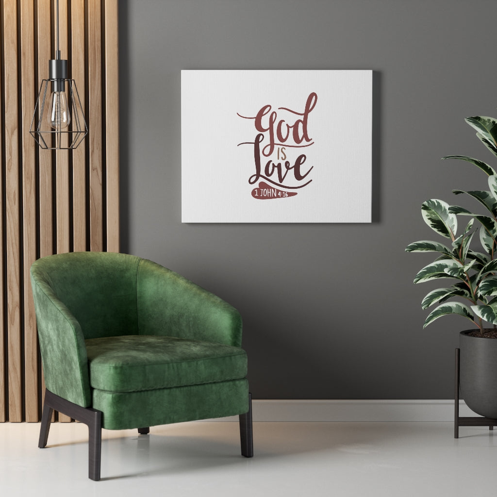 Scripture Walls God Is Love 1 John 4:16 Bible Verse Canvas Christian Wall Art Ready to Hang Unframed-Express Your Love Gifts