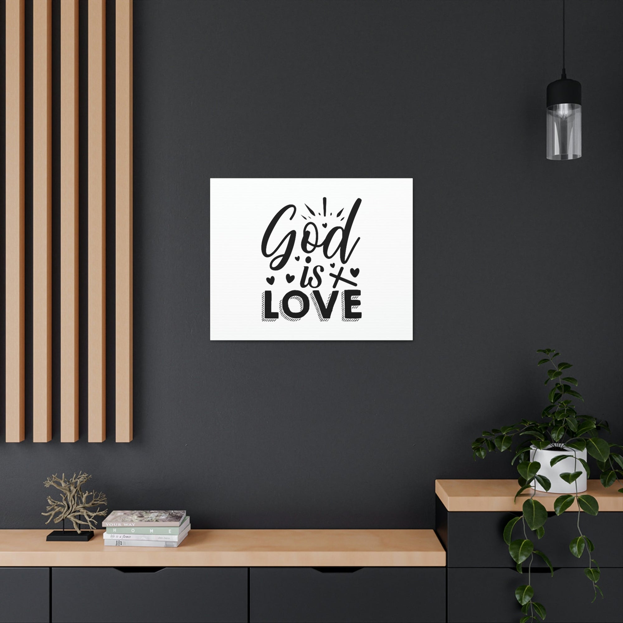 Scripture Walls God Is Love 1 John 4:8 Cross Christian Wall Art Bible Verse Print Ready to Hang Unframed-Express Your Love Gifts