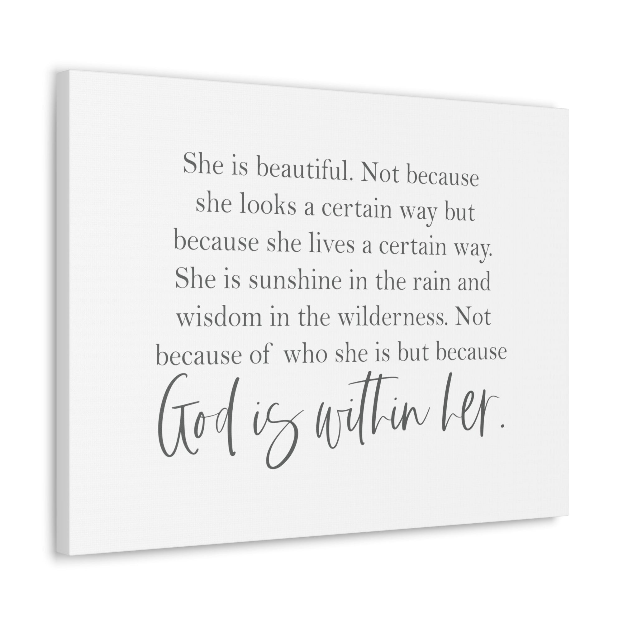 Scripture Walls God Is Within Her Ephesians 3:17 Christian Wall Art Bible Verse Print Ready to Hang Unframed-Express Your Love Gifts