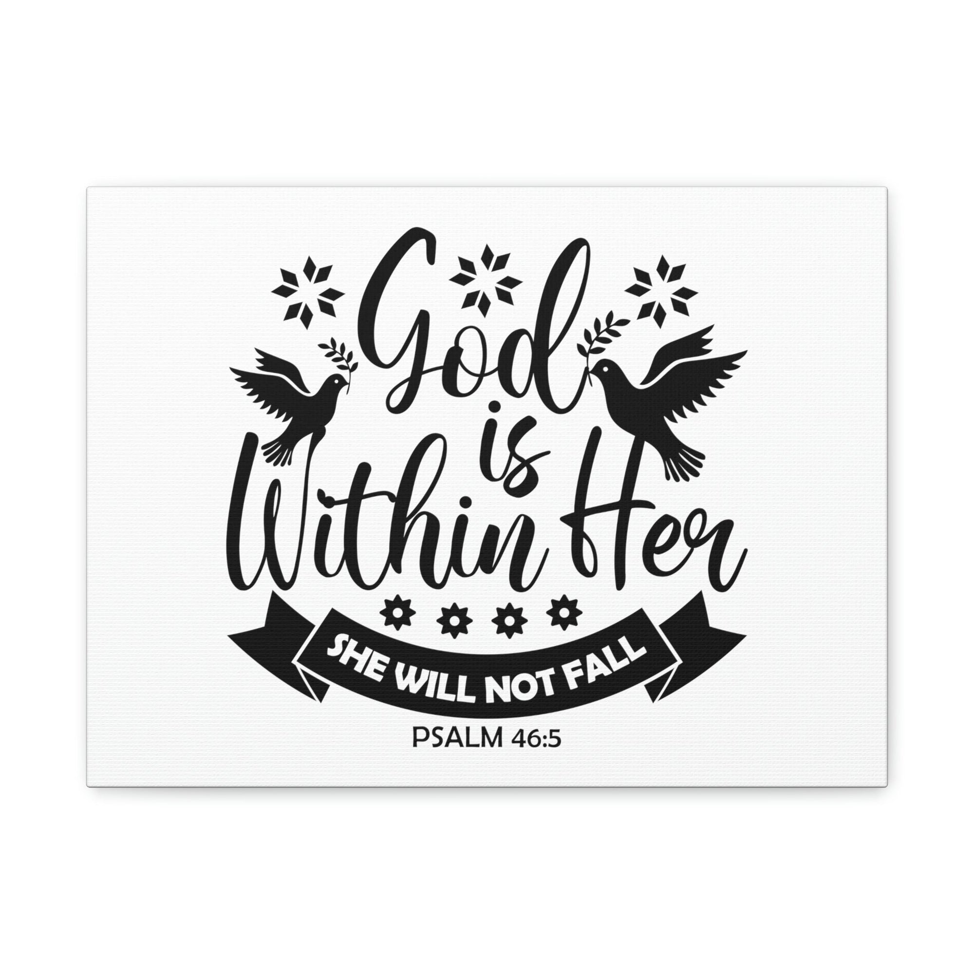 Scripture Walls God Is Within Her Psalm 46:5 Bird Christian Wall Art Bible Verse Print Ready to Hang Unframed-Express Your Love Gifts