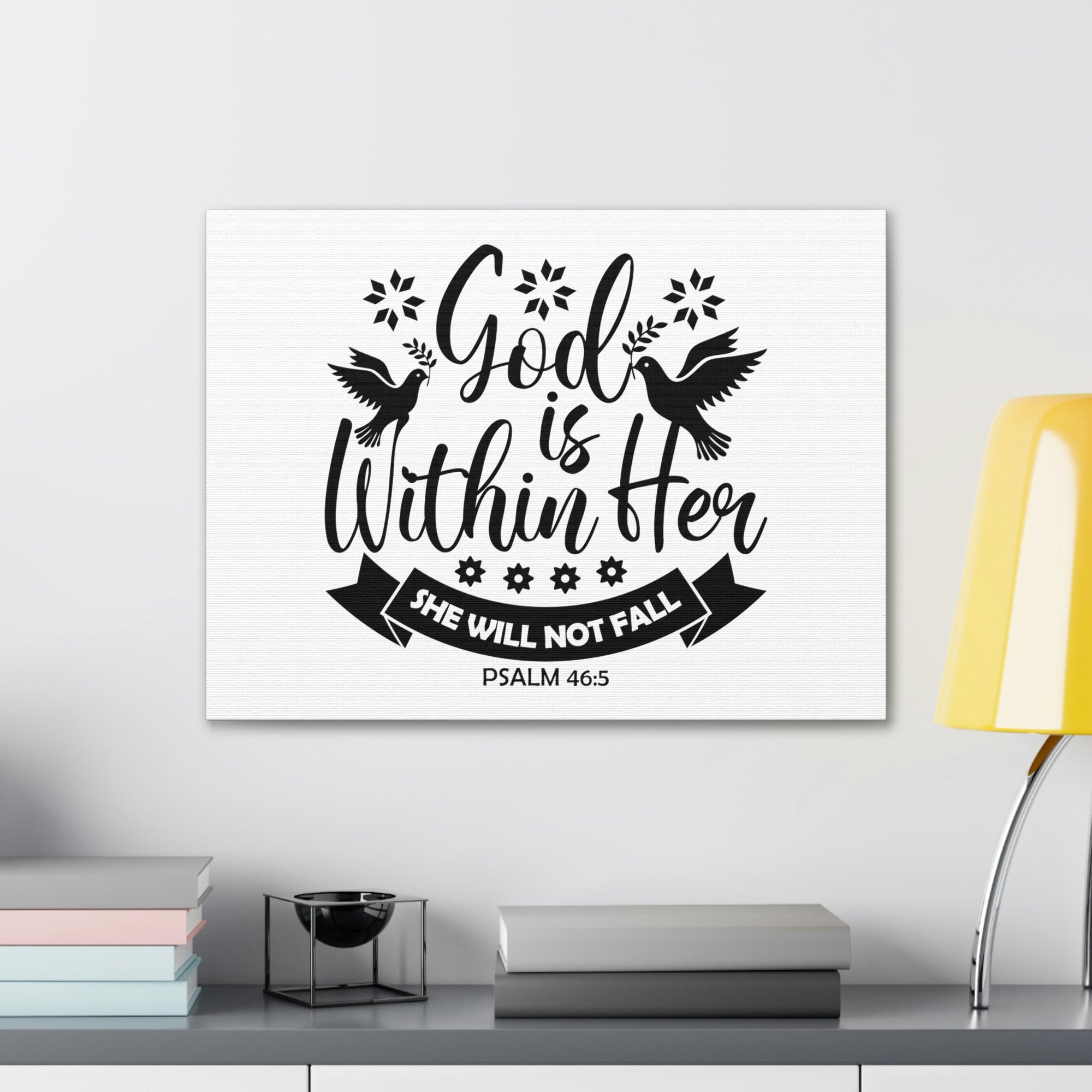 Scripture Walls God Is Within Her Psalm 46:5 Bird Christian Wall Art Bible Verse Print Ready to Hang Unframed-Express Your Love Gifts