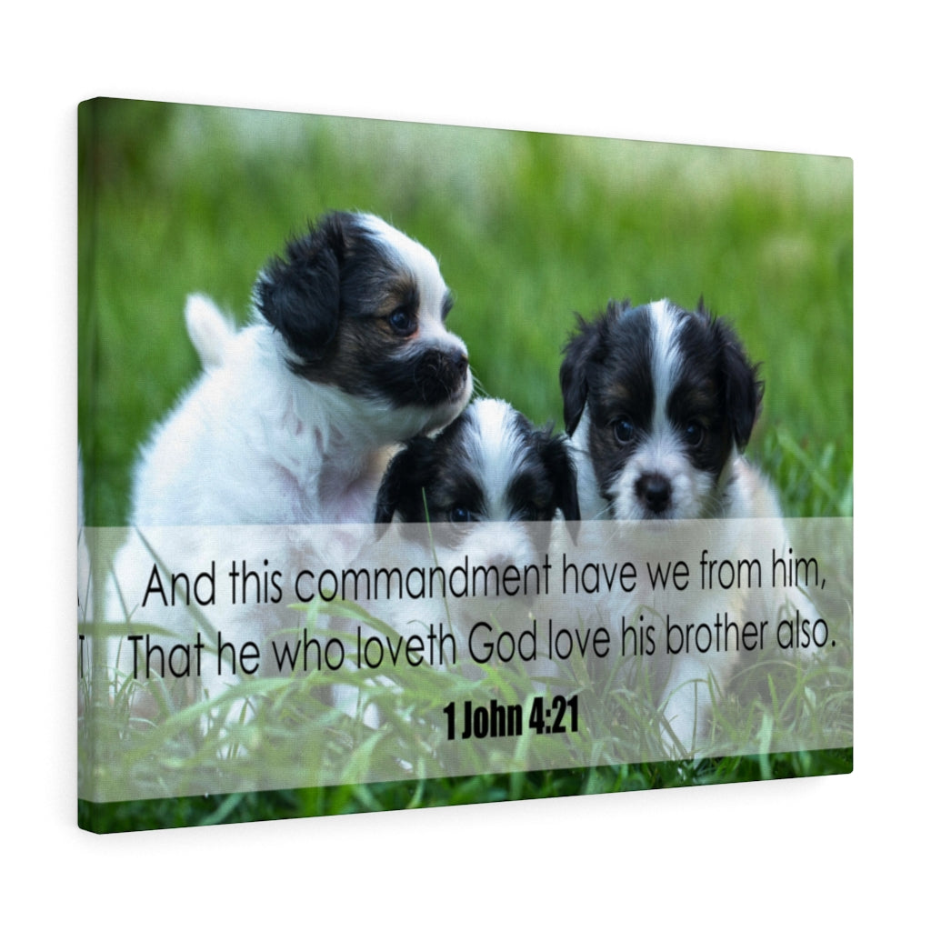 Scripture Walls God Love His Brother 1 John 4:21 Christian Home Decor Bible Art Unframed-Express Your Love Gifts