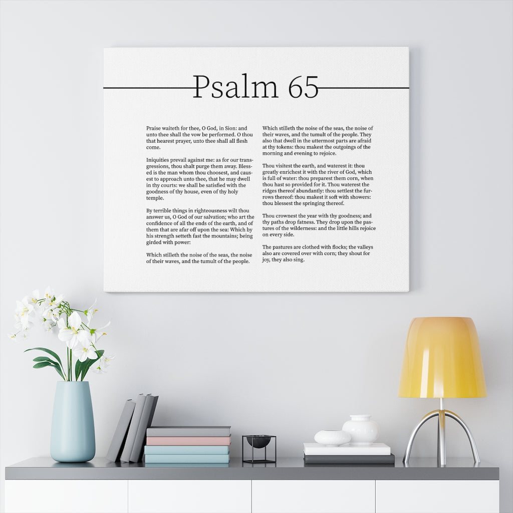 Scripture Walls God Of Blessings Psalm 65 Bible Verse Canvas Christian Wall Art Ready to Hang Unframed-Express Your Love Gifts