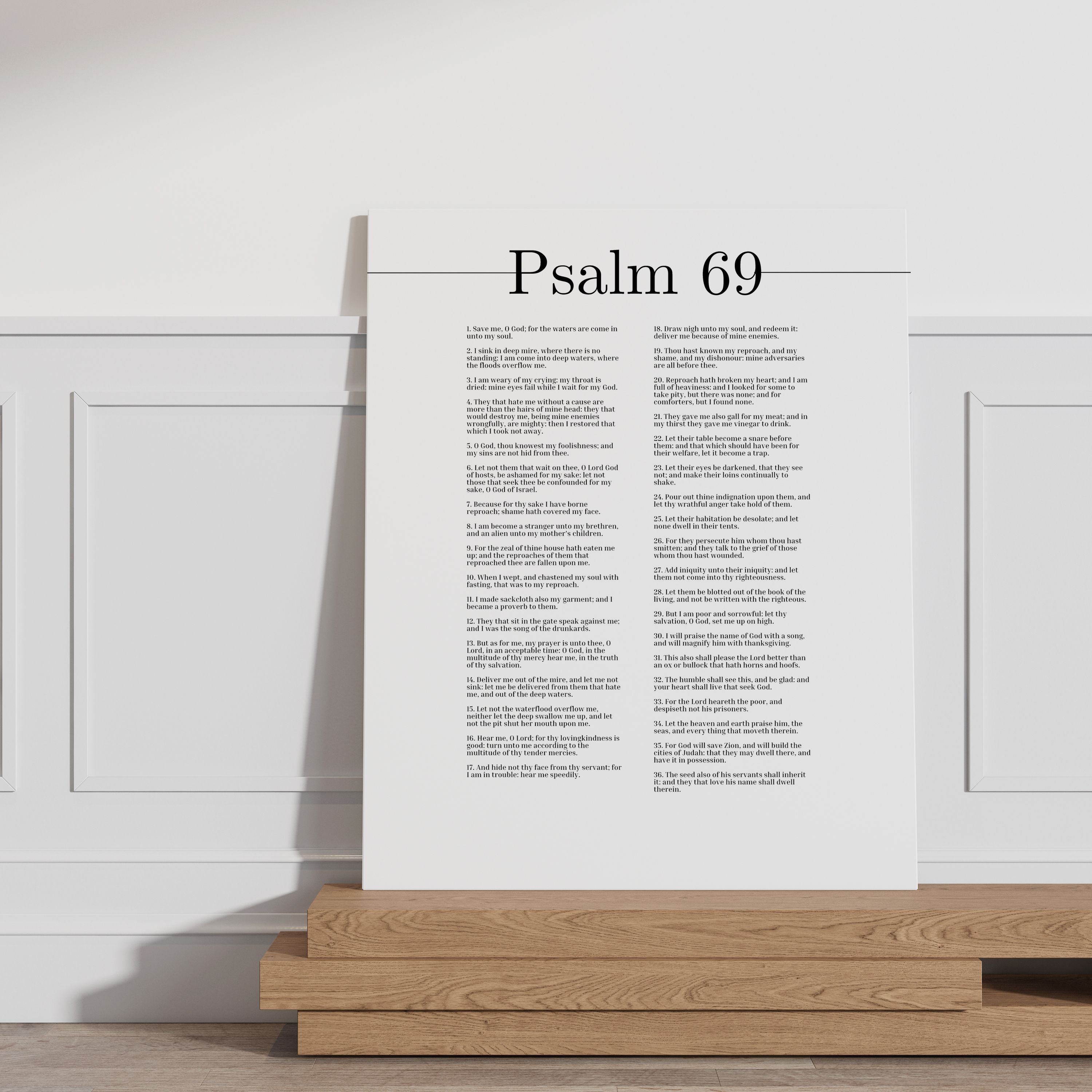 Scripture Walls Psalm 69 God of Hosts Bible Chapter Canvas Christian Wall  Art Ready to Hang Unframed