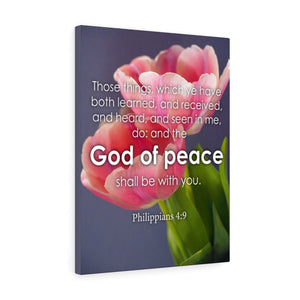 Scripture Walls God of Peace Philippians 4:9 Bible Verse Canvas Christian Wall Art Ready to Hang Unframed-Express Your Love Gifts