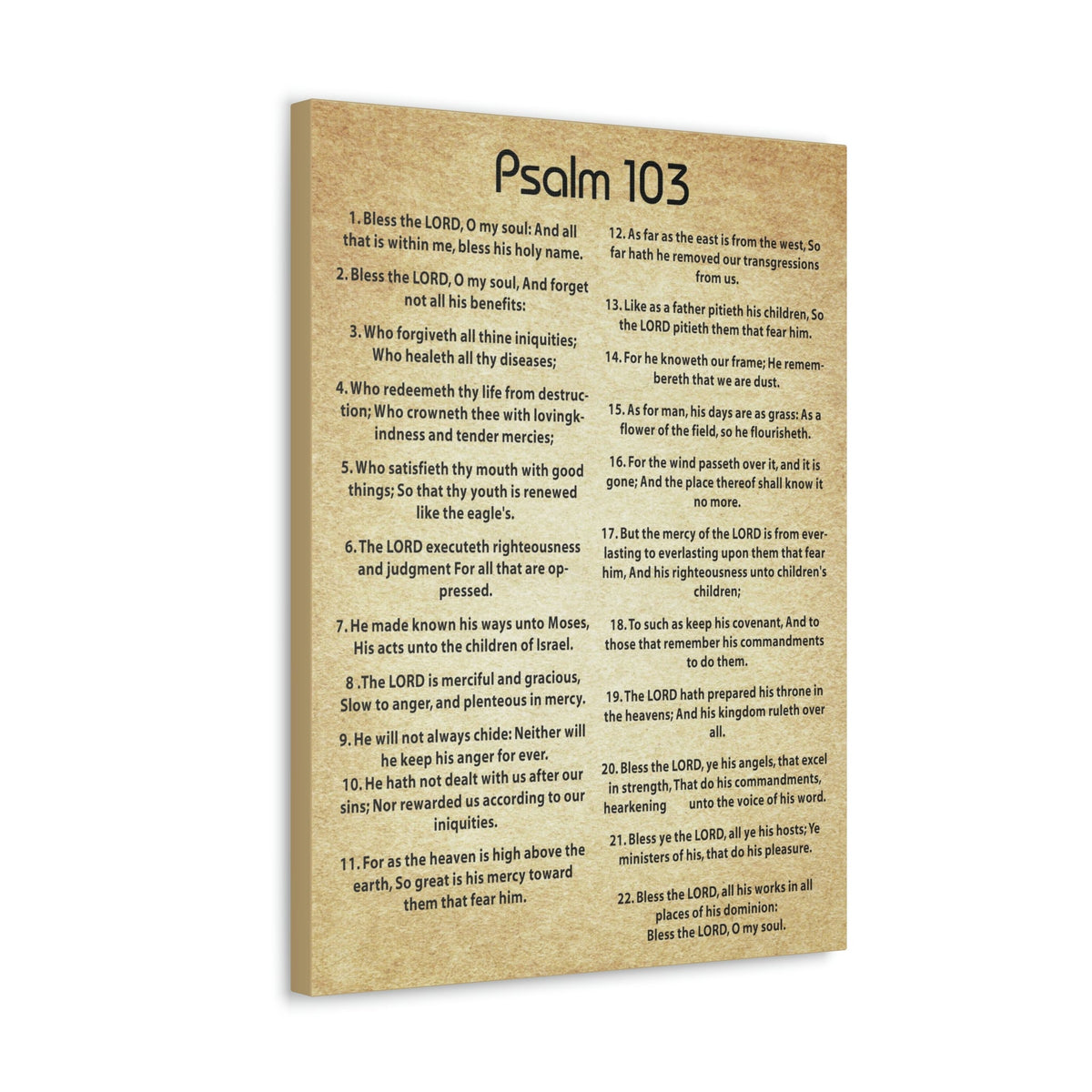 Scripture Walls God&#39;s Great Love Psalm 103 Christian Wall Art Print Ready to Hang Unframed-Express Your Love Gifts