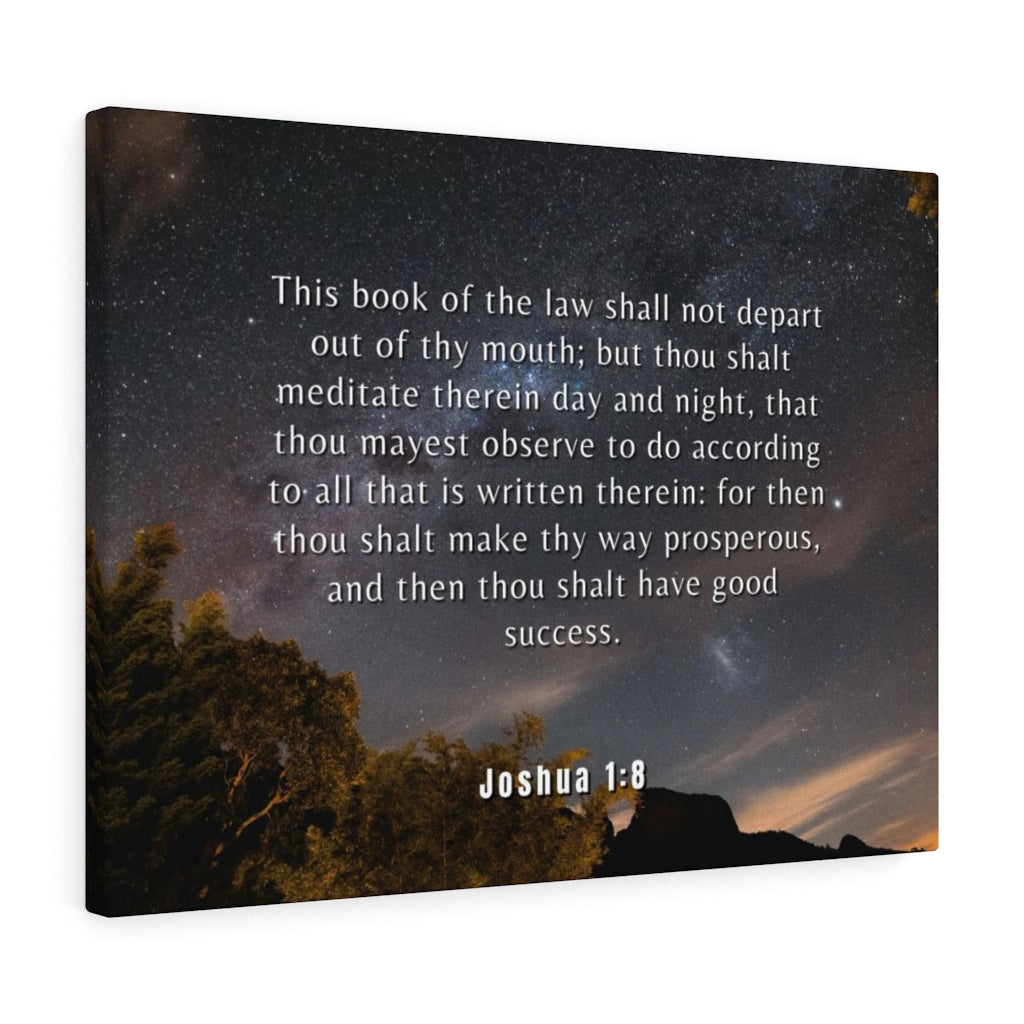 Scripture Walls Good Success Joshua 1:8 Bible Verse Canvas Christian Wall Art Ready to Hang Unframed-Express Your Love Gifts