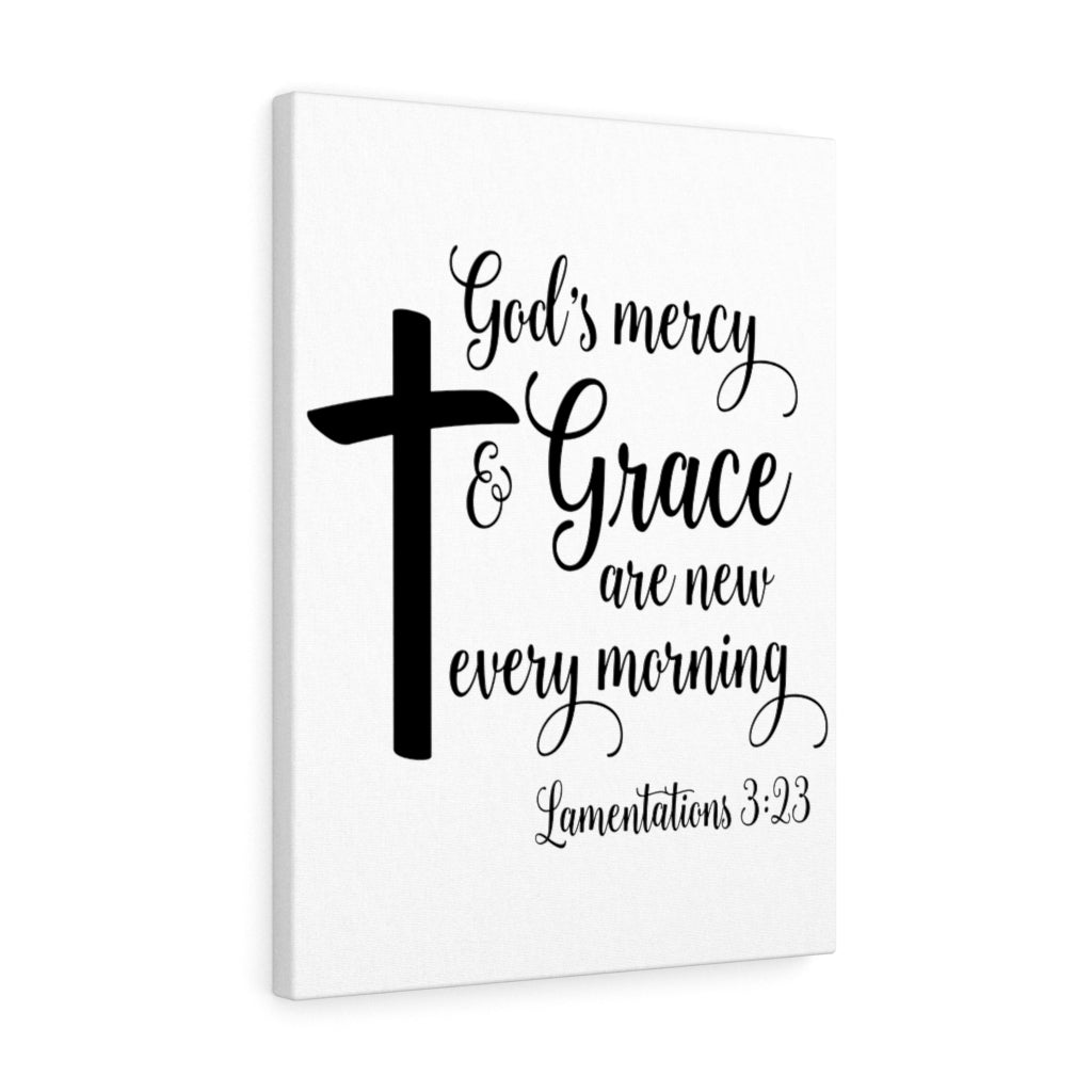 Scripture Walls Grace Are New Lamentations 3:23 Bible Verse Canvas Christian Wall Art Ready to Hang Unframed-Express Your Love Gifts