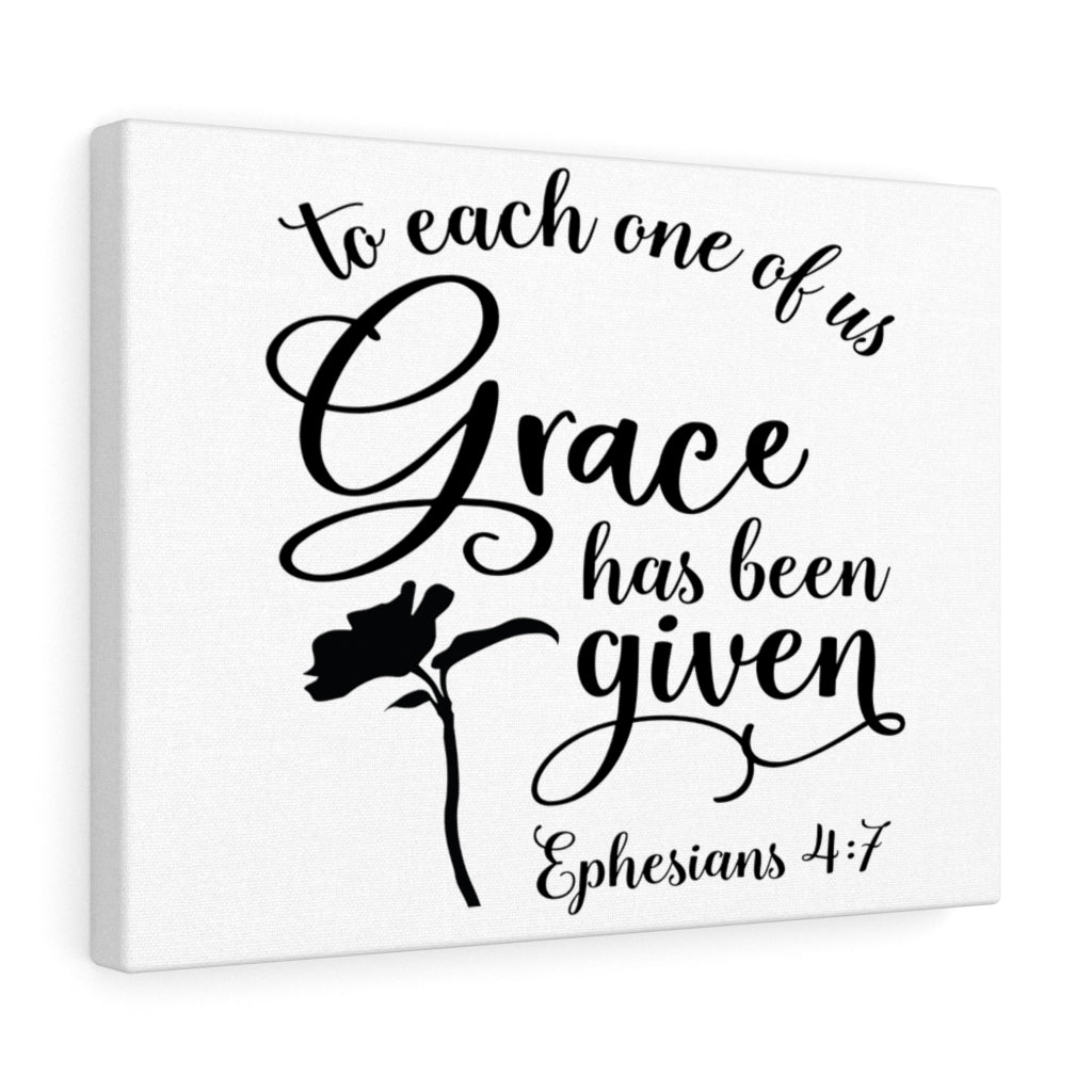 Scripture Walls Grace Has Been Ephesians 4:7 Bible Verse Canvas Christian Wall Art Ready to Hang Unframed-Express Your Love Gifts