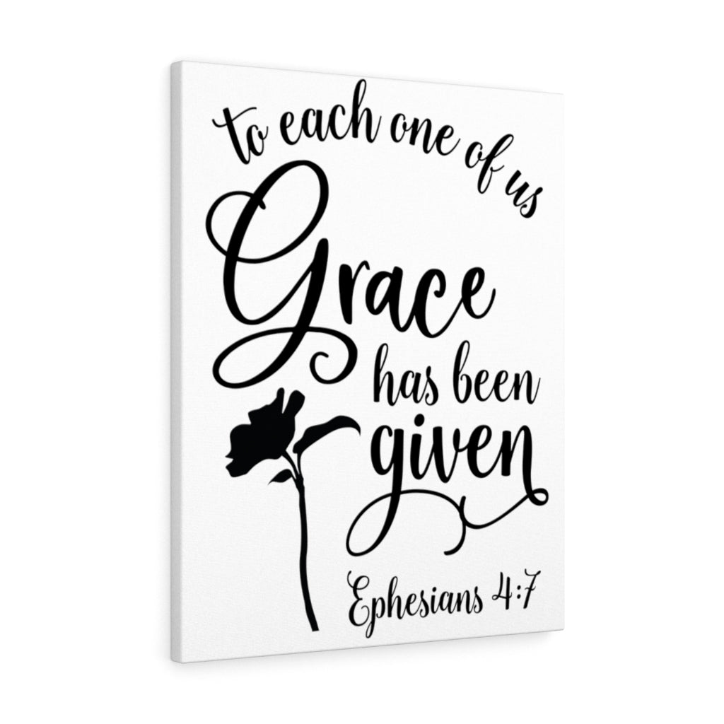 Scripture Walls Grace Has Been Given Ephesians 4:7 Bible Verse Canvas Christian Wall Art Ready to Hang Unframed-Express Your Love Gifts