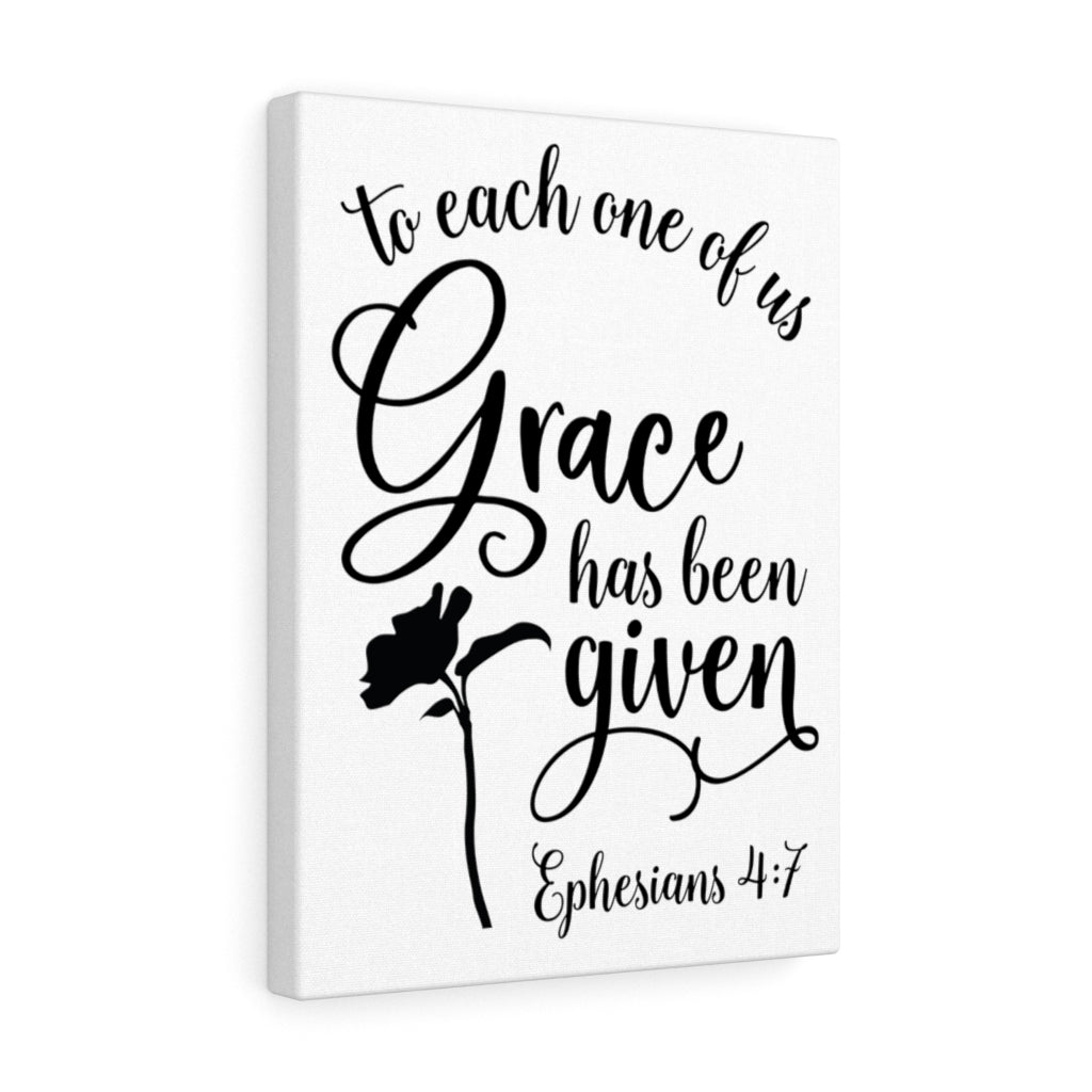 Scripture Walls Grace Has Been Given Ephesians 4:7 Bible Verse Canvas Christian Wall Art Ready to Hang Unframed-Express Your Love Gifts
