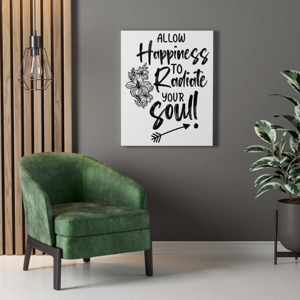 Scripture Walls Happiness To Radiate Bible Verse Canvas Christian Wall Art Ready to Hang Unframed-Express Your Love Gifts