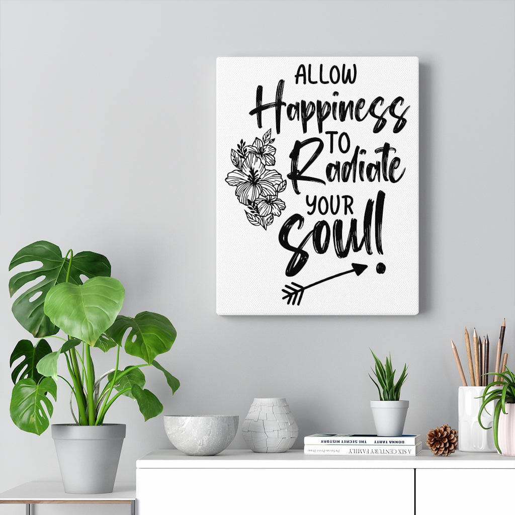Scripture Walls Happiness To Radiate Bible Verse Canvas Christian Wall Art Ready to Hang Unframed-Express Your Love Gifts