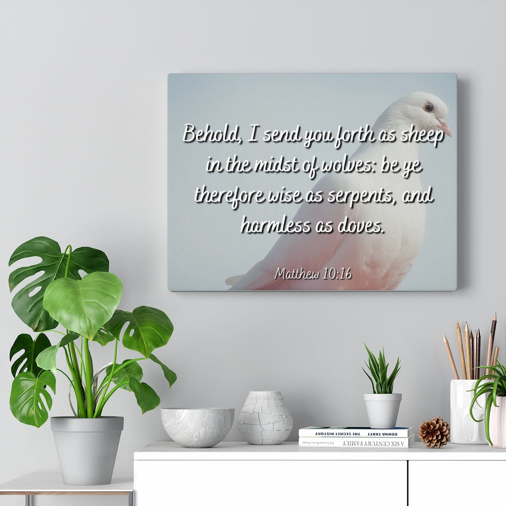 Scripture Walls Harmless As Doves Matthew 10:16 Bible Verse Canvas Christian Wall Art Ready to Hang Unframed-Express Your Love Gifts