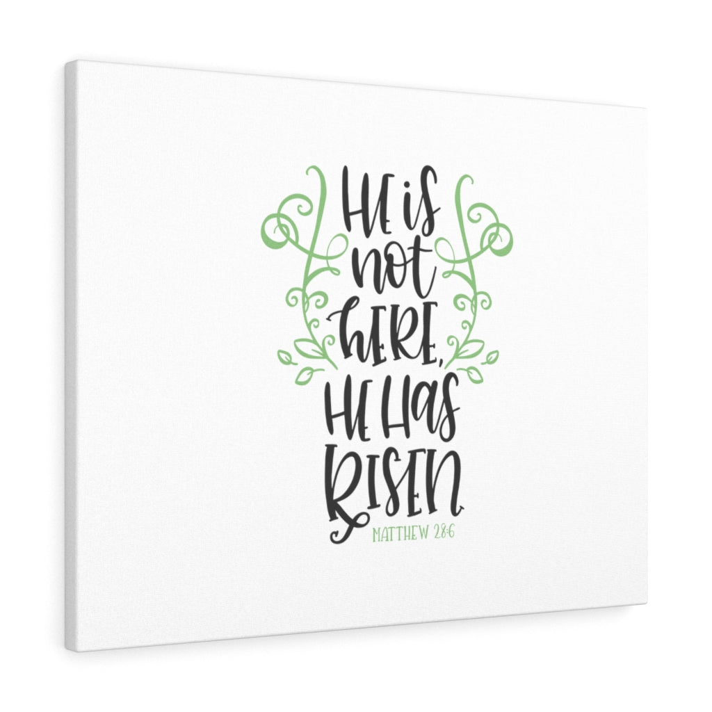 Scripture Walls He Has Risen Leaves Matthew 28:6 Bible Verse Canvas Christian Wall Art Ready to Hang Unframed-Express Your Love Gifts
