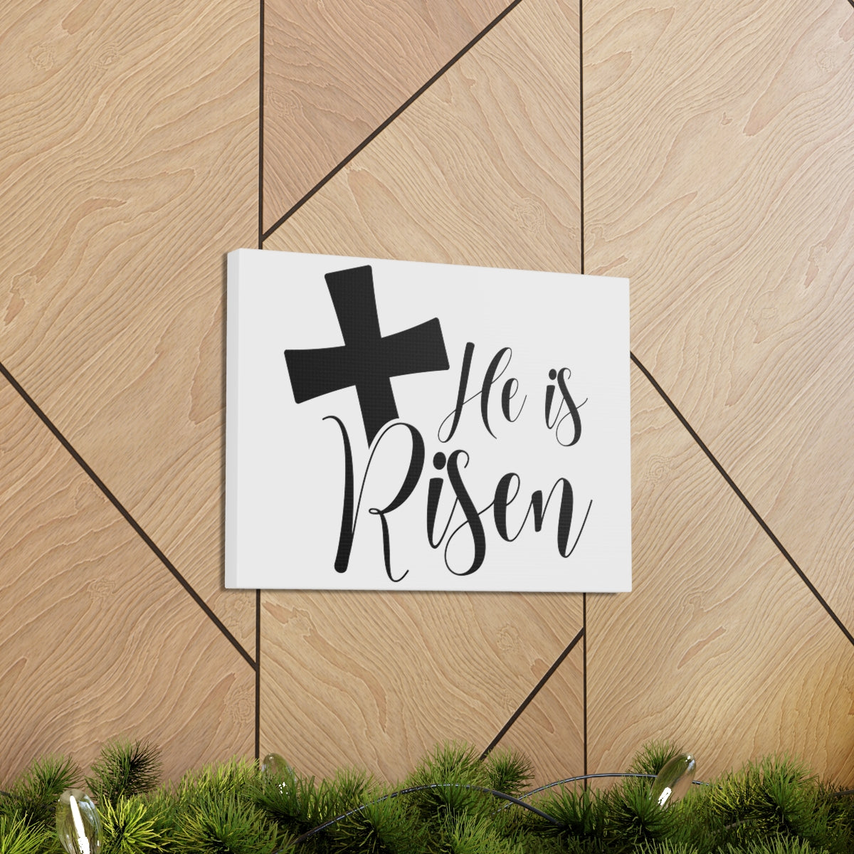 Scripture Walls He Is Risen Romans 6:9 Christian Wall Art Print Ready to Hang Unframed-Express Your Love Gifts