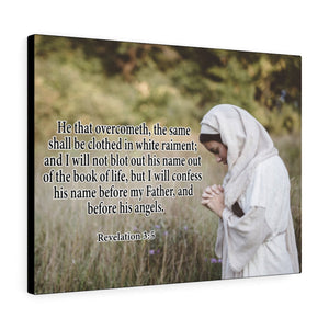 Scripture Walls He That Overcometh Revelation 3:5 Christian Home Decor Bible Art Unframed-Express Your Love Gifts
