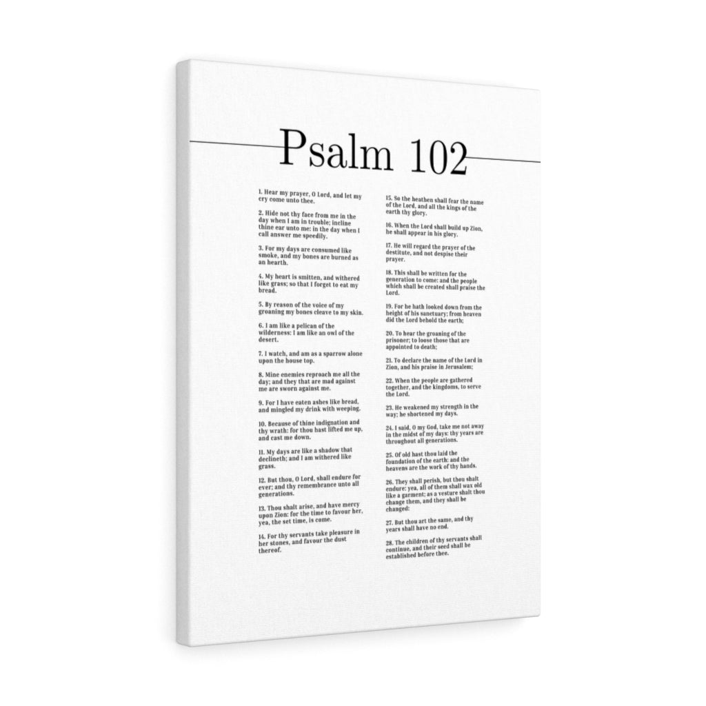 Scripture Walls Hear My Prayer O Lord Psalm 102 Bible Verse Canvas Christian Wall Art Ready to Hang Unframed-Express Your Love Gifts
