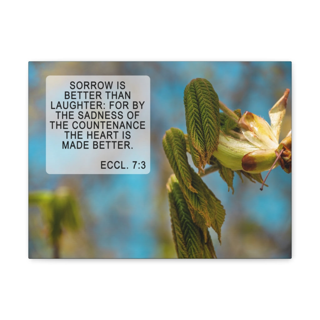 Scripture Walls Heart Is Made Better Eccl 7:3 Bible Verse Canvas Christian Wall Art Ready to Hang Unframed-Express Your Love Gifts