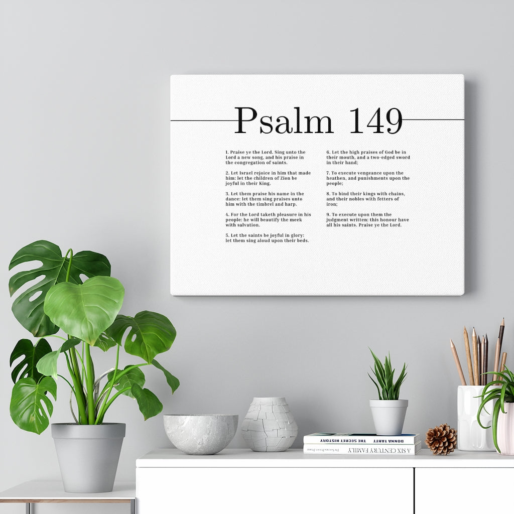 Scripture Walls High Praises Of God Psalm 149 Bible Verse Canvas Christian Wall Art Ready to Hang Unframed-Express Your Love Gifts