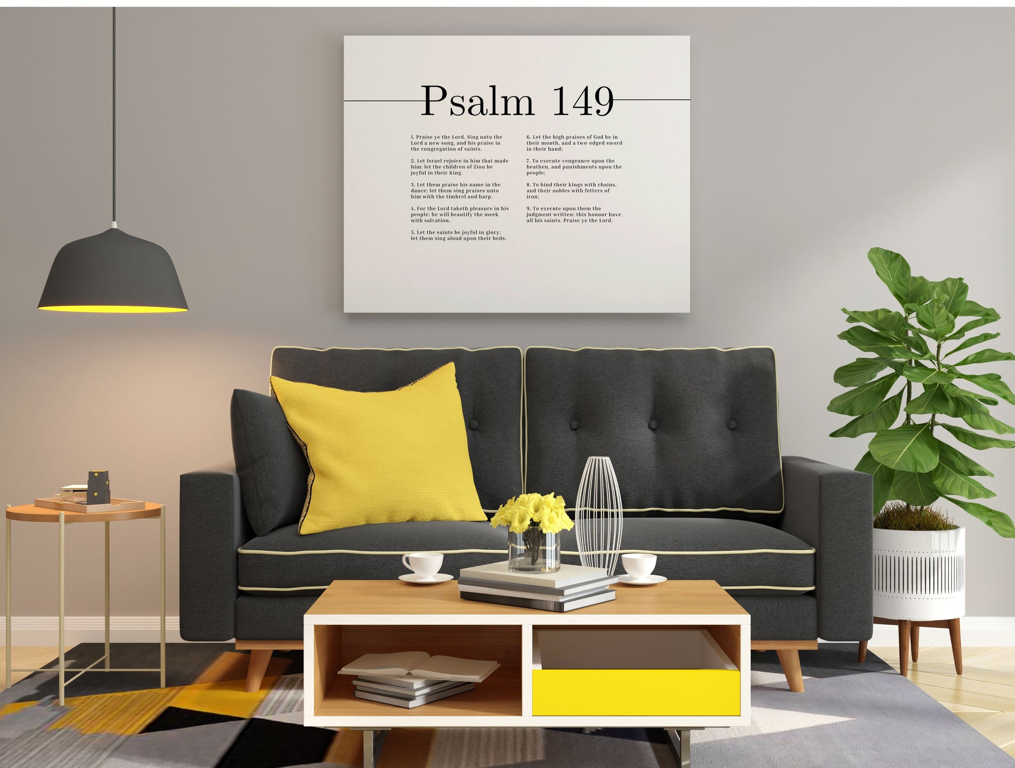 Scripture Walls High Praises Of God Psalm 149 Bible Verse Canvas Christian Wall Art Ready to Hang Unframed-Express Your Love Gifts