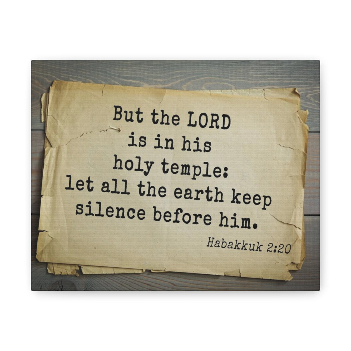 Scripture Walls His Holy Temple Habakkuk 2:20 Bible Verse Canvas Christian Wall Art Bible Verse Print Ready To Hang Unframed-Express Your Love Gifts