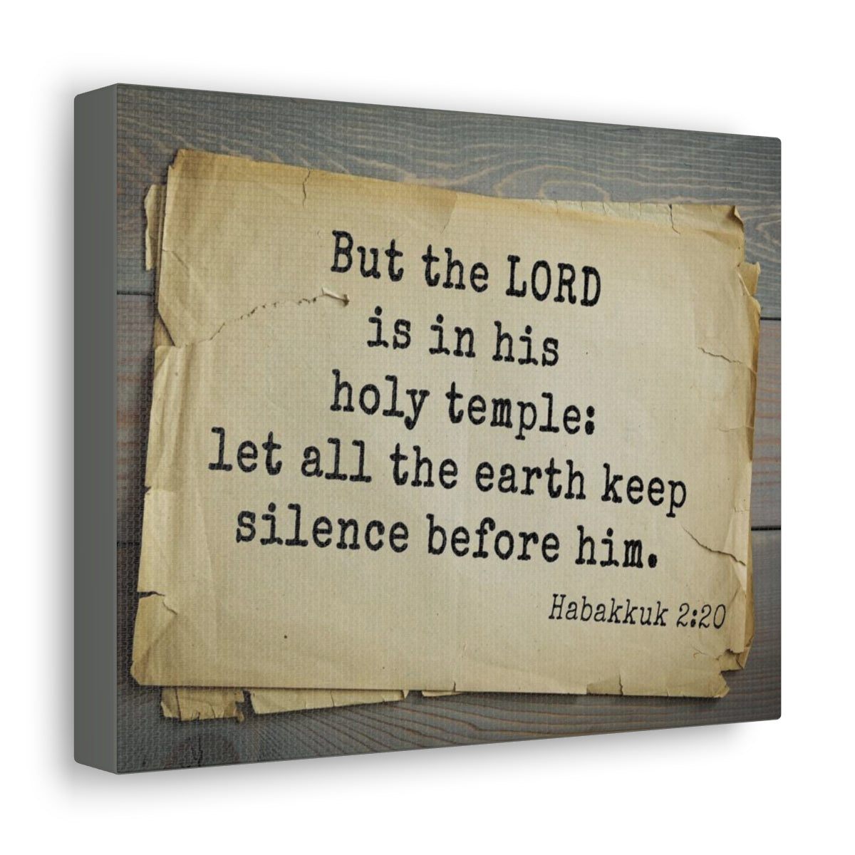 Scripture Walls His Holy Temple Habakkuk 2:20 Bible Verse Canvas Christian Wall Art Bible Verse Print Ready To Hang Unframed-Express Your Love Gifts